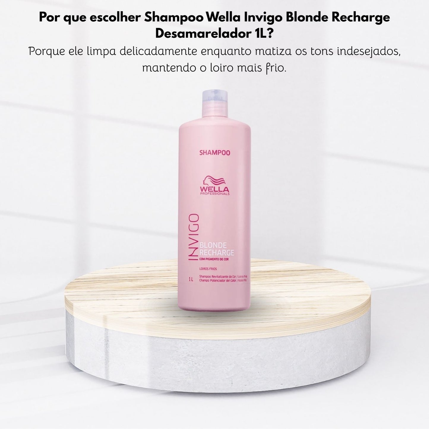 Shampoo Wella Invigo Blonde Recharge Desamarelador 1 Litro