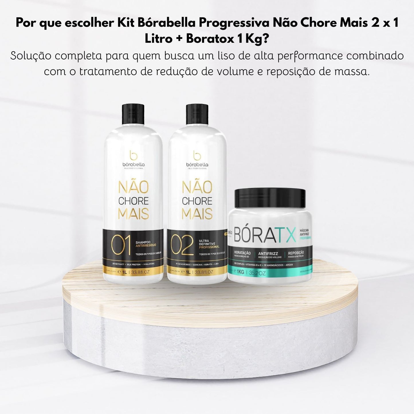 Kit Bórabella Progressiva Not Cry More 2 x 1 Litro + Boratox 1 Kg