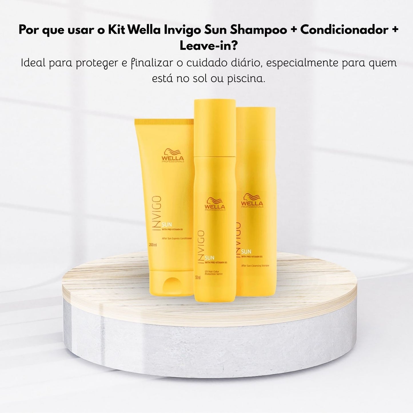 Kit Wella Invigo Sun Shampoo + Condicionador + Leave-in