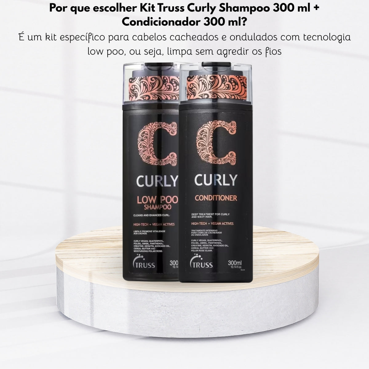 Kit Truss Curly Low Poo Shampoo 300 ml + Condicionador 300 ml