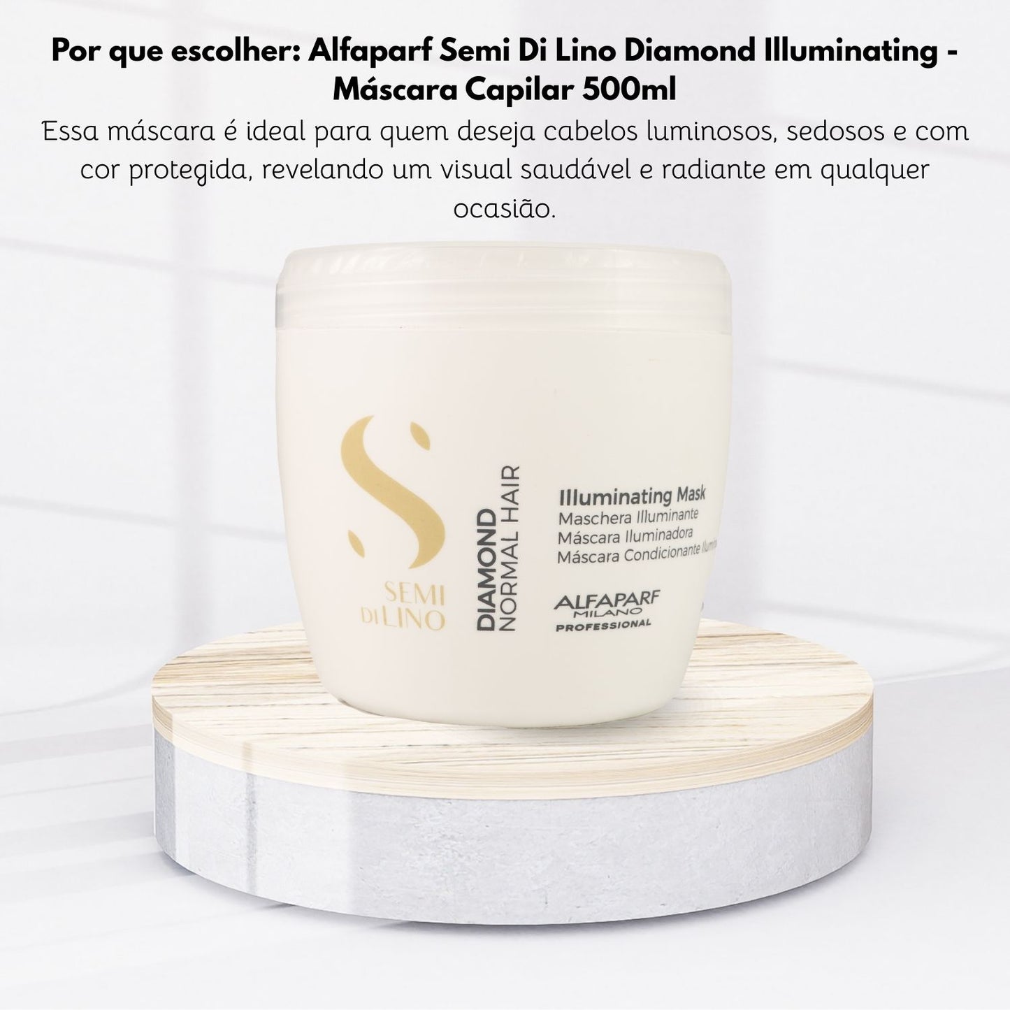 Máscara Alfaparf Semi Di Lino Diamond Illuminating 500 ml