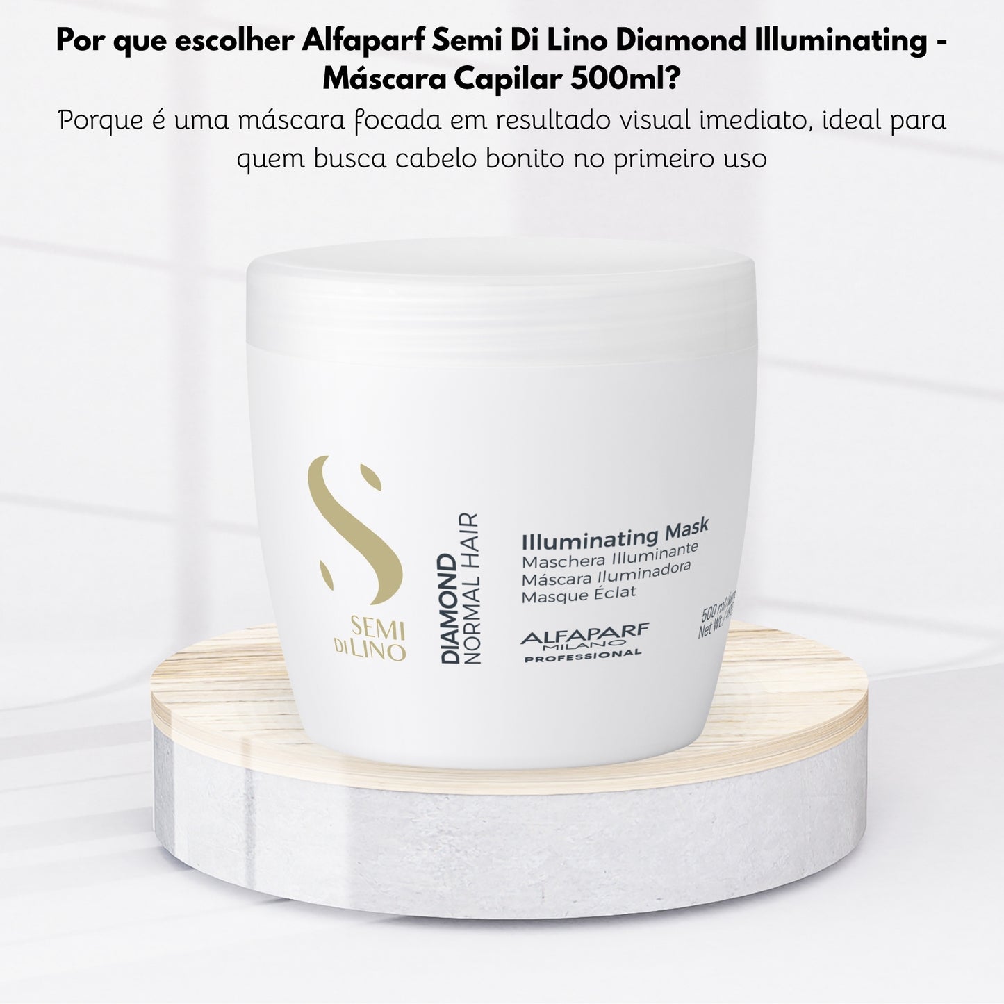 Máscara Alfaparf Semi Di Lino Diamond Illuminating 500 ml