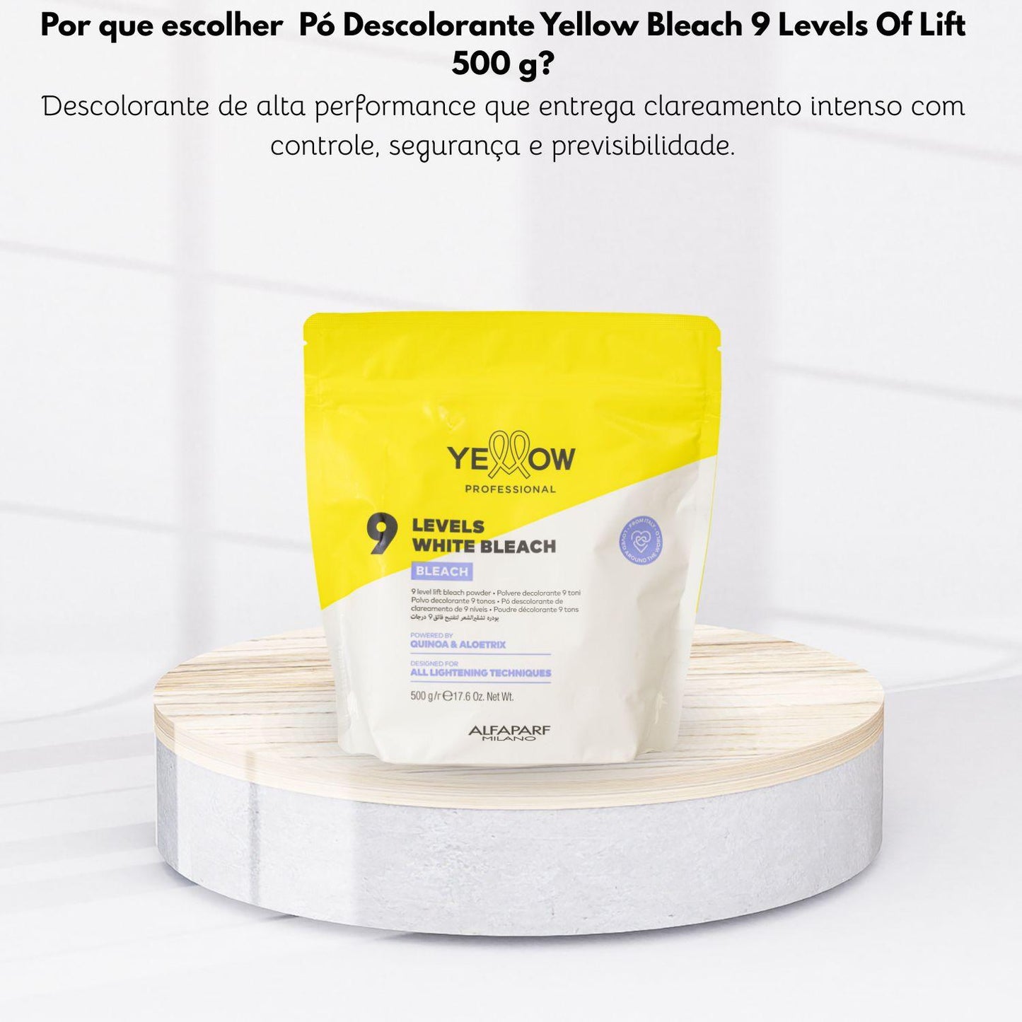 Pó Descolorante Yellow Bleach 9 Levels Of Lift 500 g