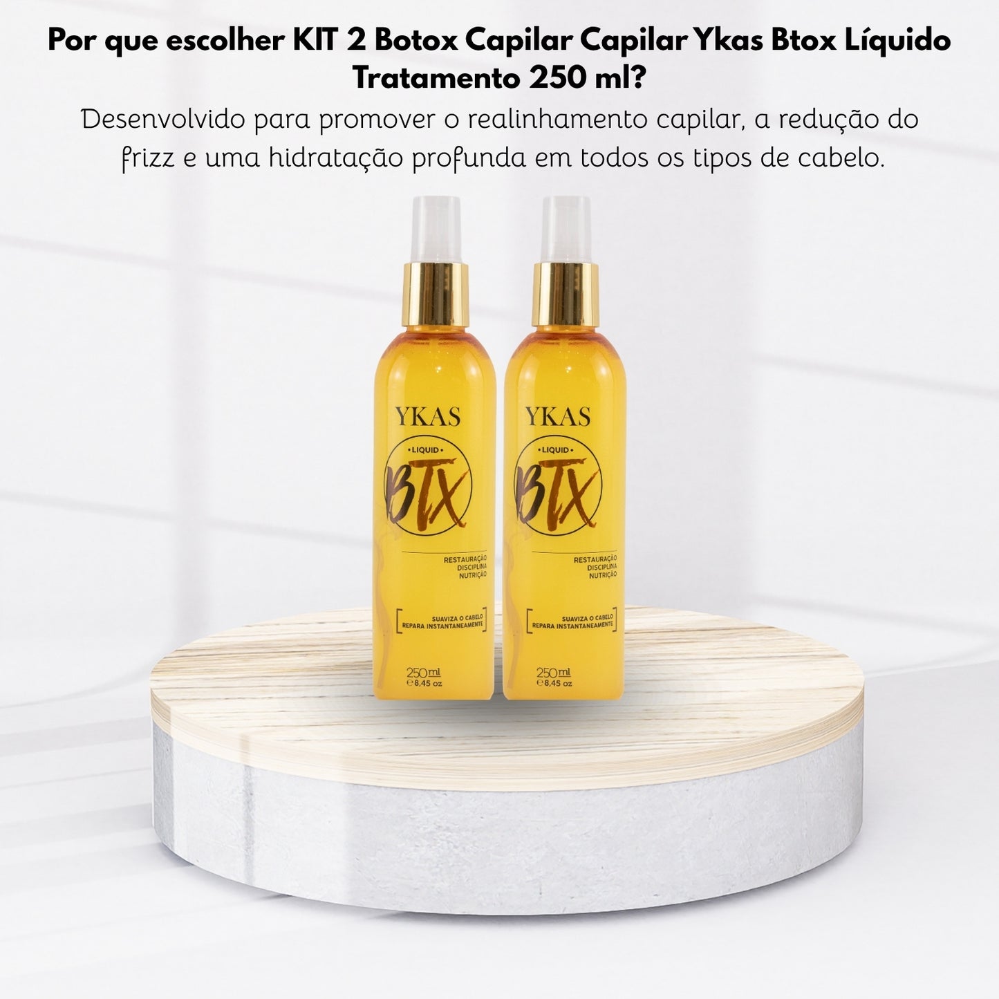 Kit Ykas BBtox Líquido Tratamento 250 ml 2 Unidades