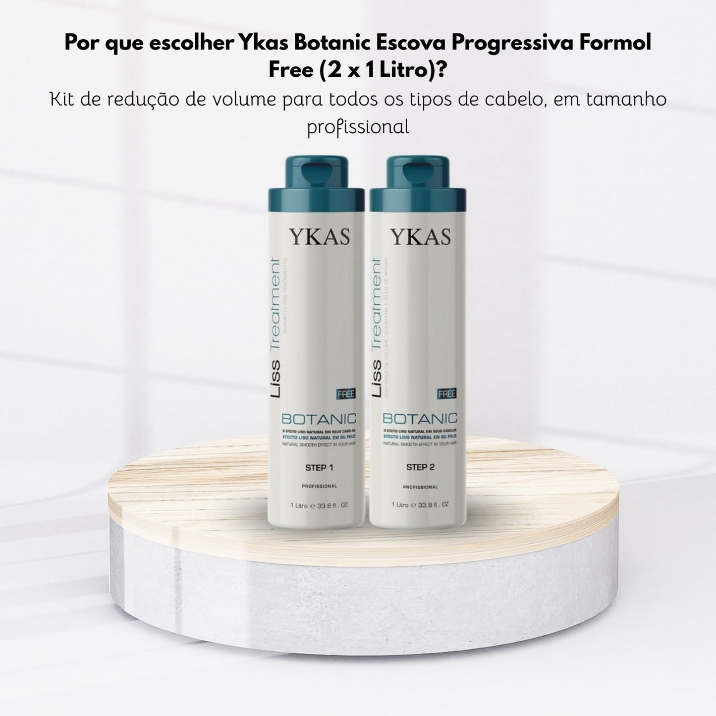 Kit Ykas Botanic Escova Progressiva Formol Free (2 x 1 Litro)