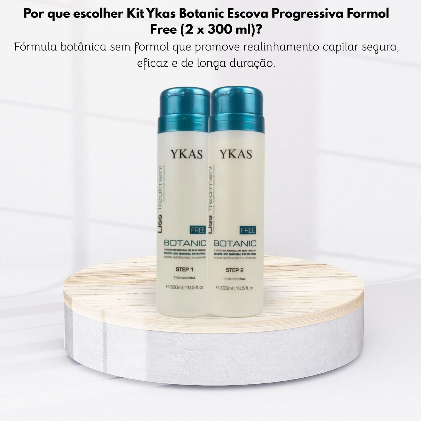 Kit Ykas Botanic Escova Progressiva Formol Free (2 x 300 ml)