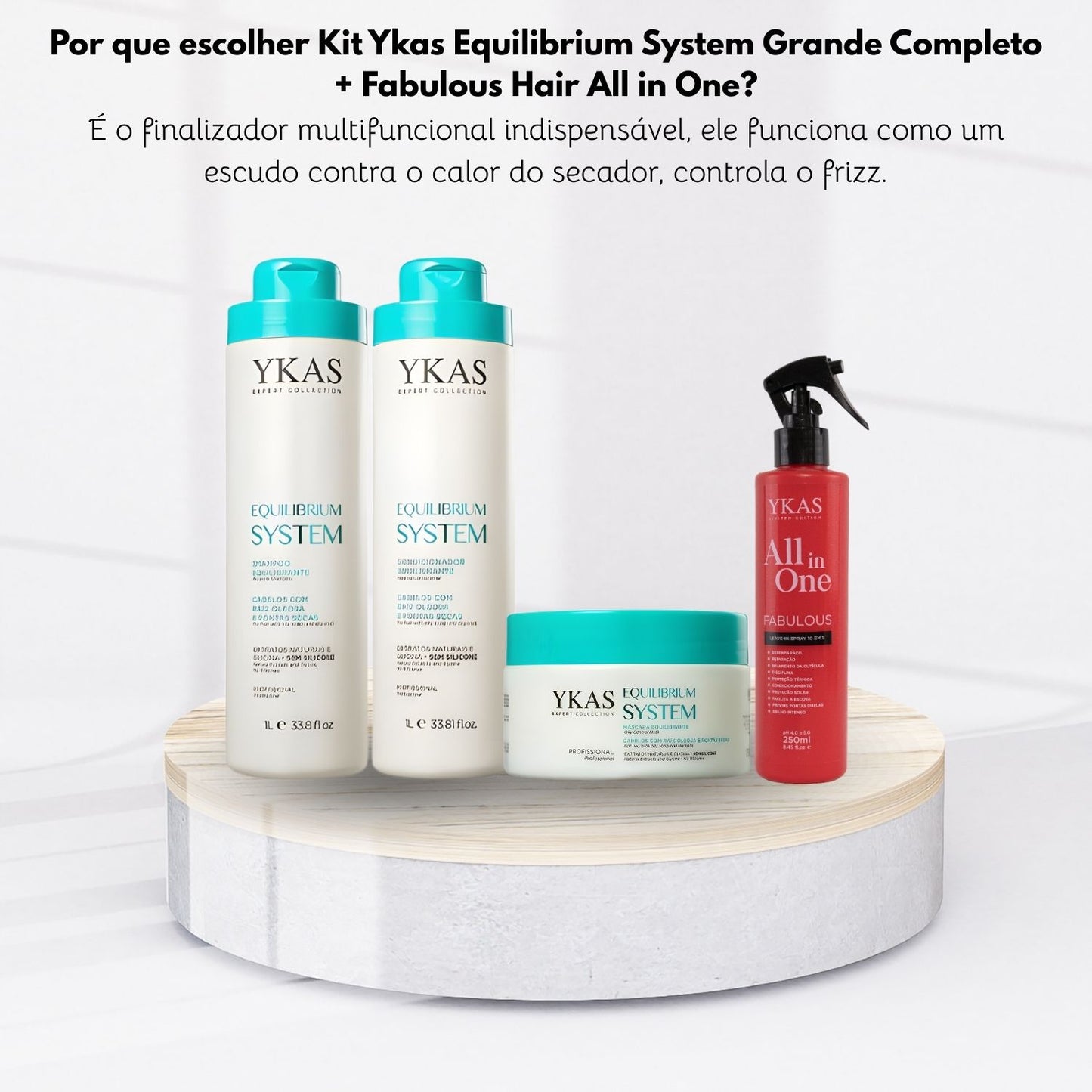 Kit Ykas Equilibrium System Grande Completo + Fabulous Hair All in One