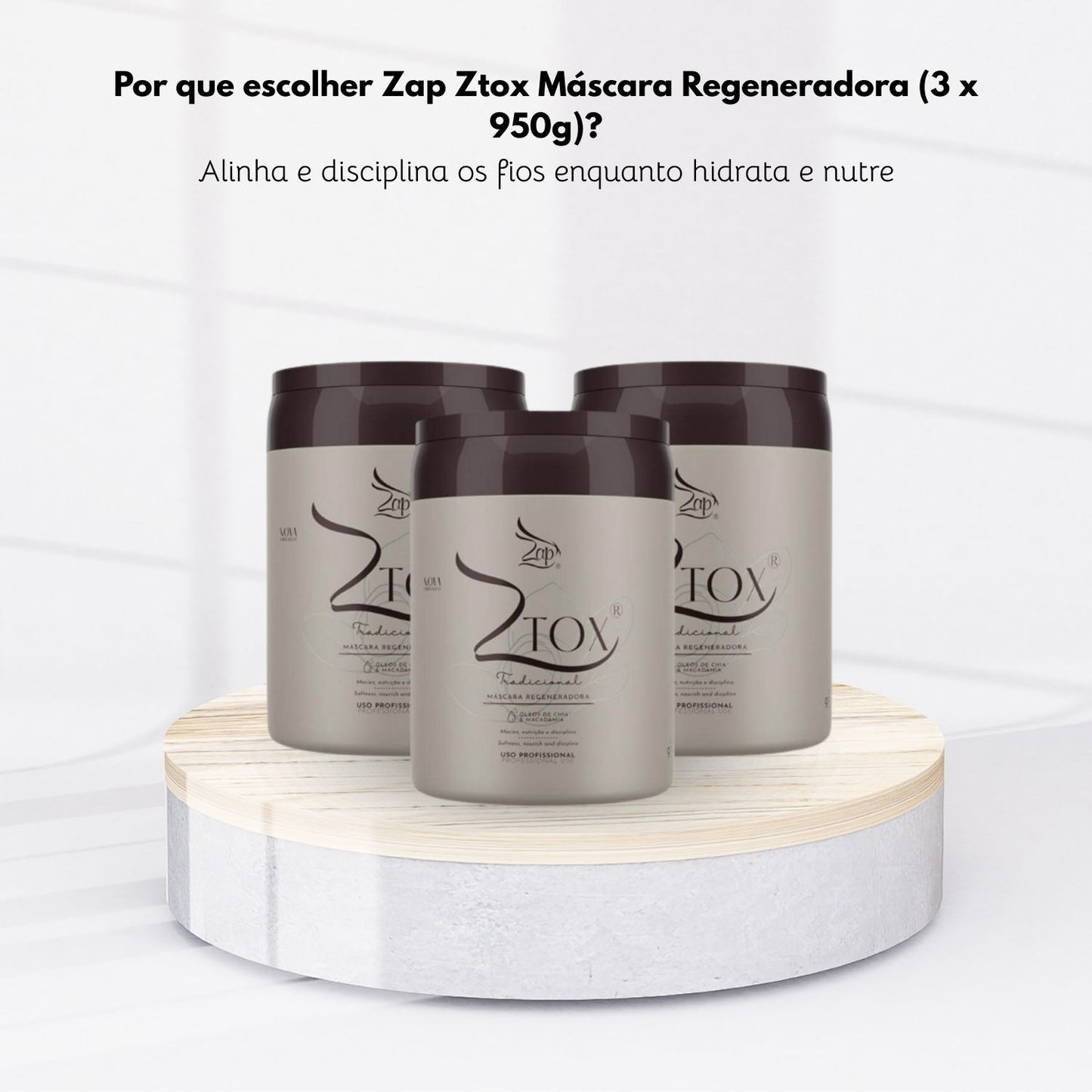 Kit Zap Ztox Máscara Regeneradora (3 x 950 g)