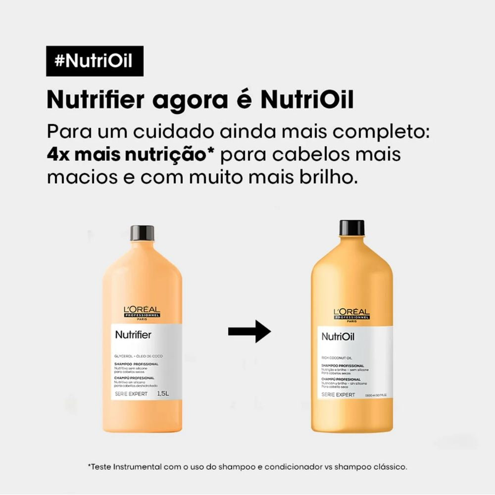 Kit Loreal NutriOil Shampoo 1,5L + Condicionador 1,5L