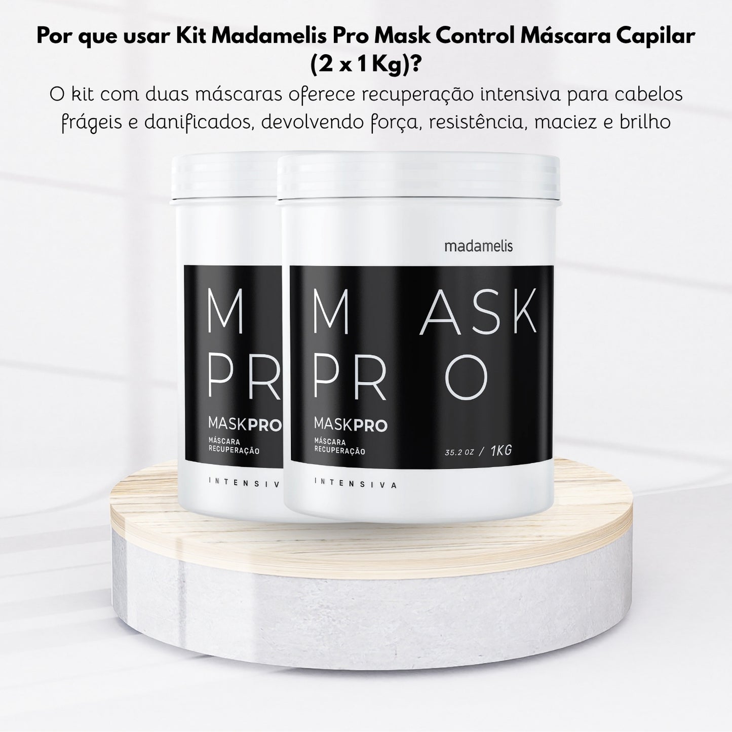 Kit Madamelis Pro Mask Control Máscara Capilar (2 x 1 Kg)