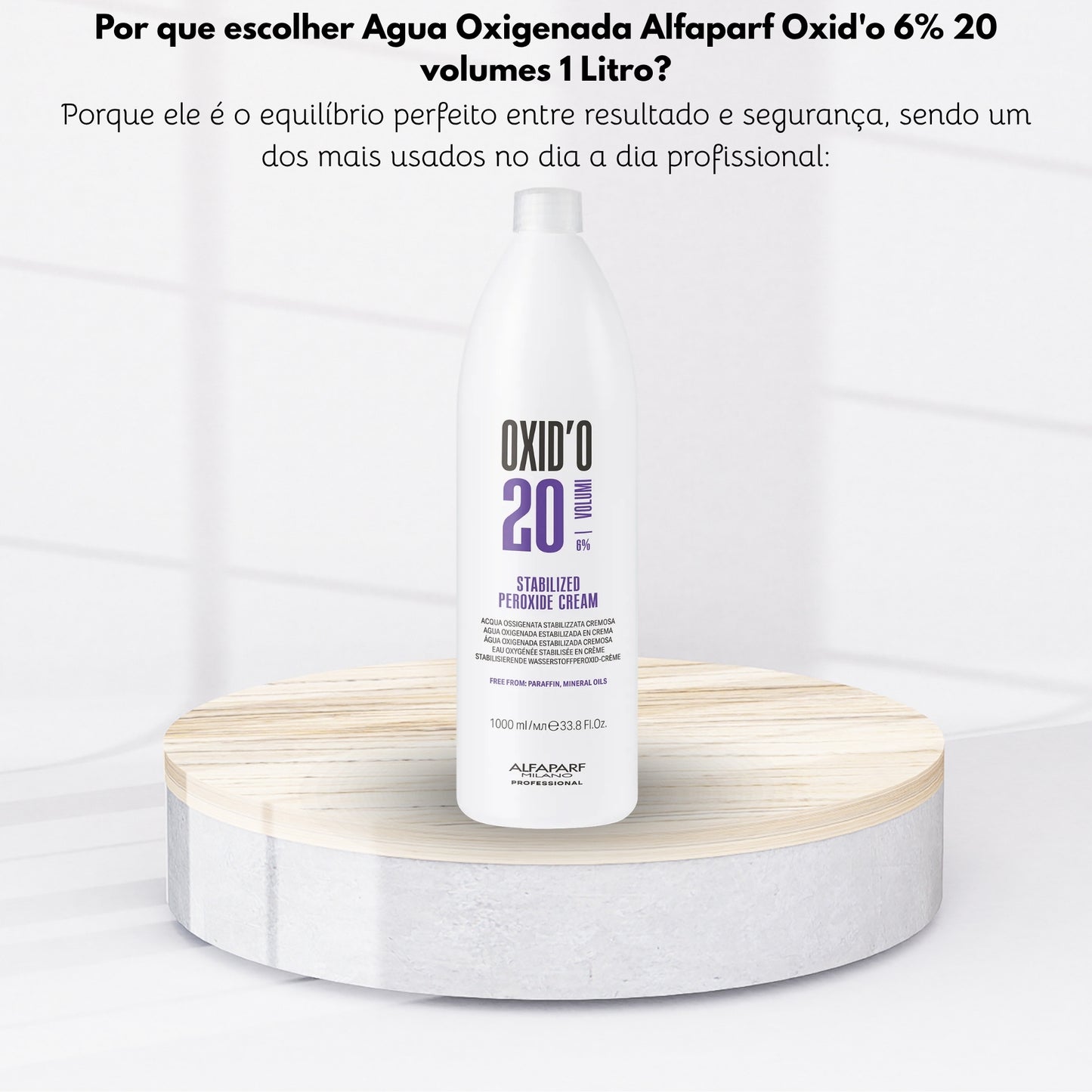 Agua Oxigenada Alfaparf Oxid'o 6% 20 volumes 1 Litro