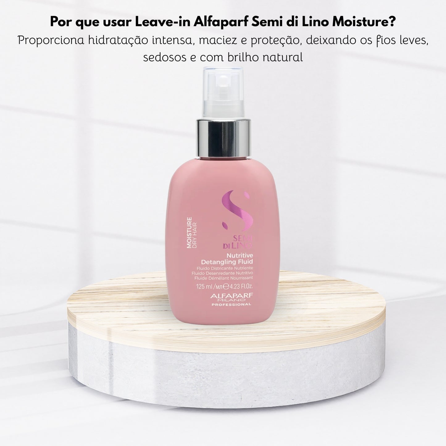 Leave-in Alfaparf Semi Di Lino Moisture Nutritive Detangling Fluid 125 ml