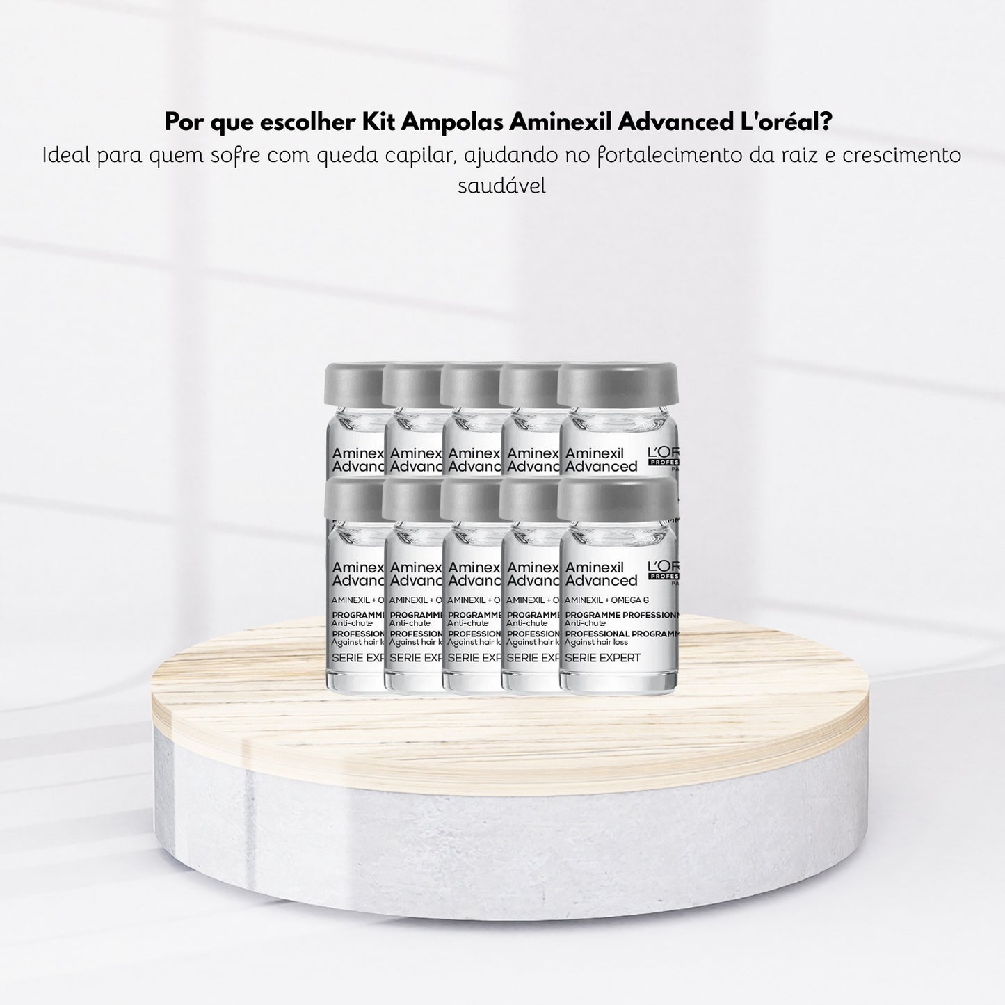 Kit Loreal Aminexil Advanced Ampola (cx c/ 10 x 6 ml)