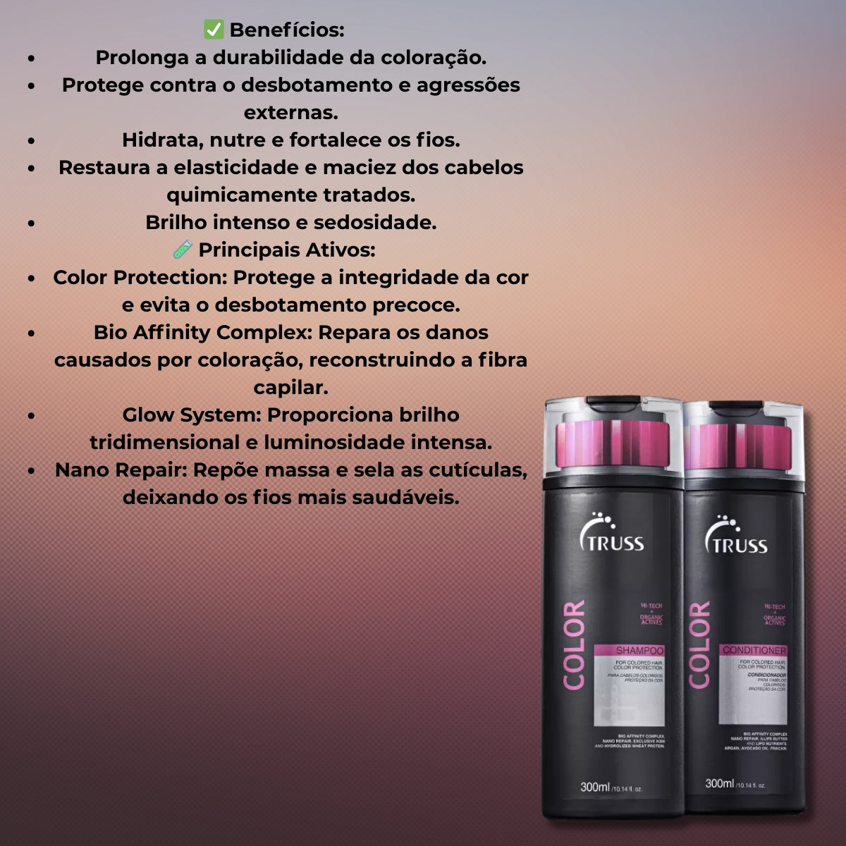 Kit Truss Color Shampoo 300 ml + Condicionador 300 ml