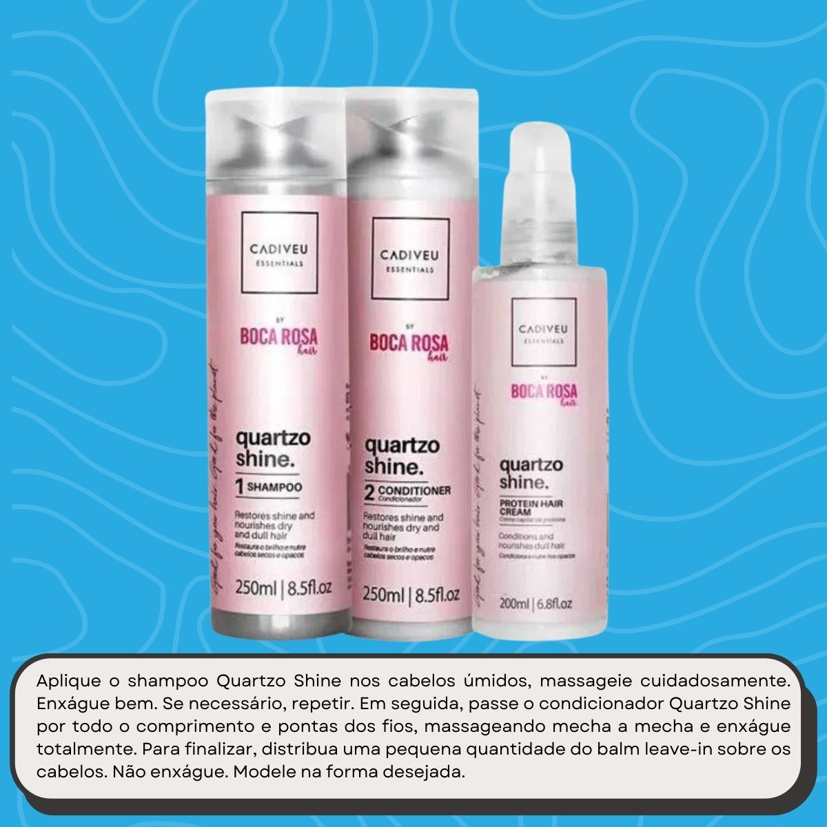 Kit Cadiveu Boca Rosa Hair Limpeza & Cuidados Diários (3 Produtos)