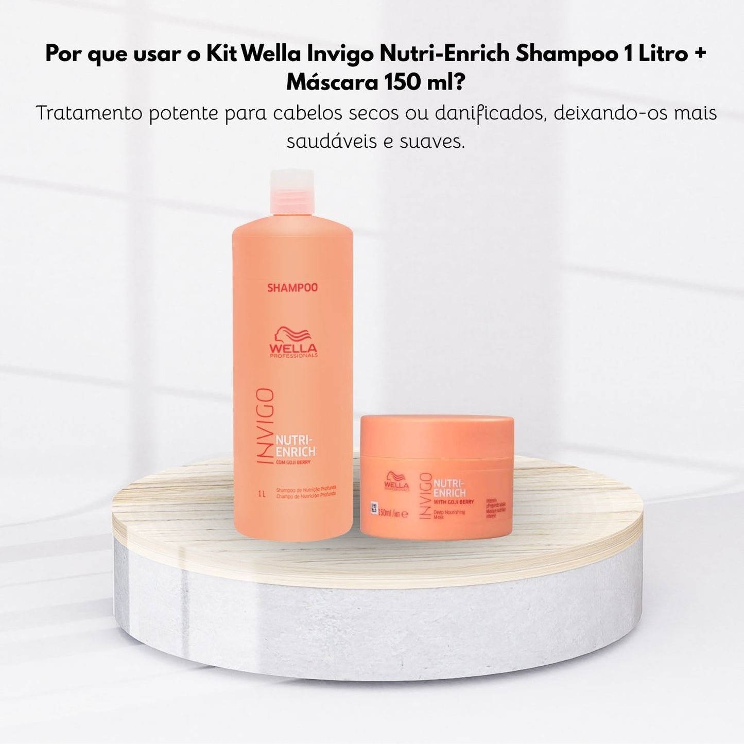 Kit Wella Invigo Nutri-Enrich Shampoo 1 Litro + Máscara 150 ml