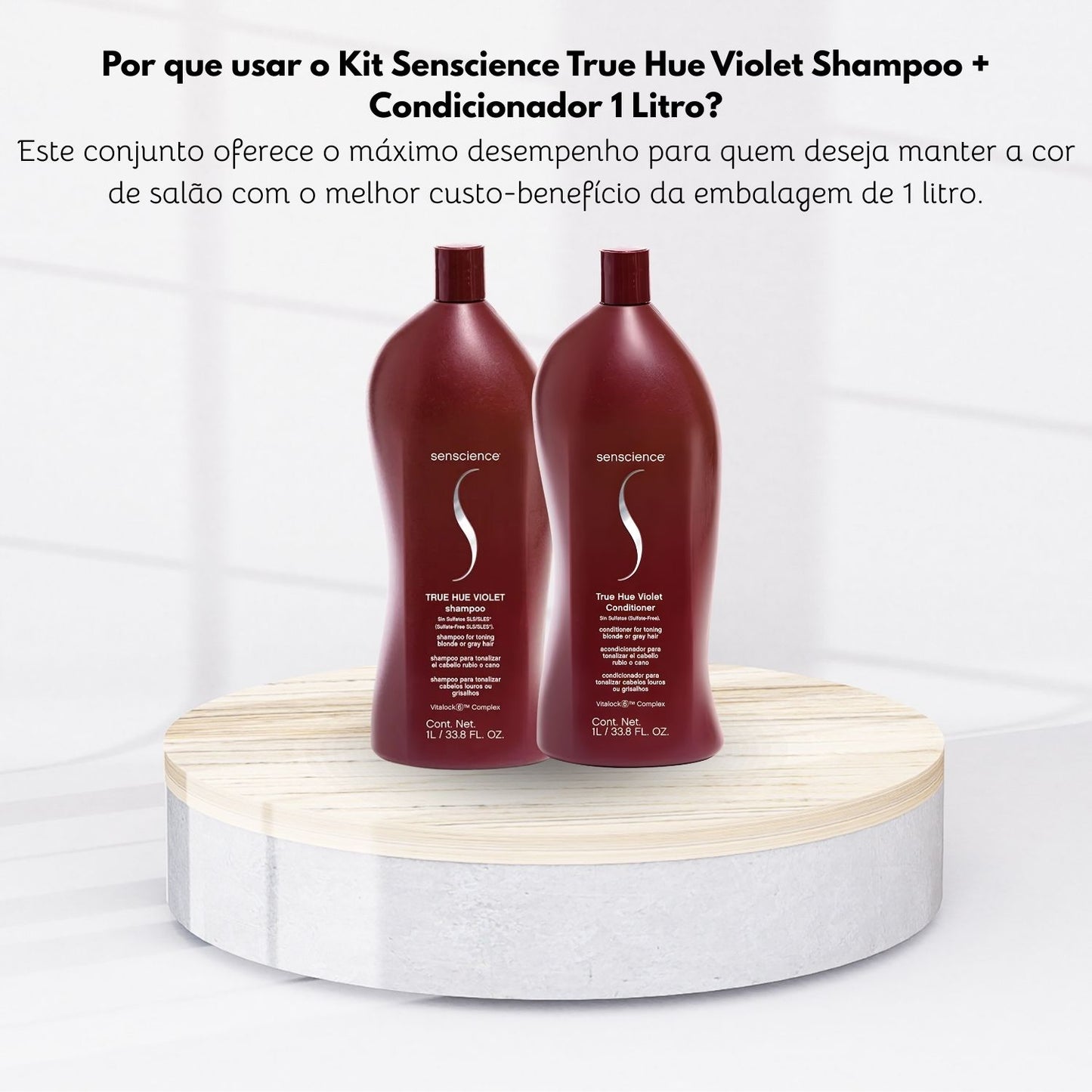 Kit Senscience True Hue Violet Shampoo + Condicionador 1 Litro