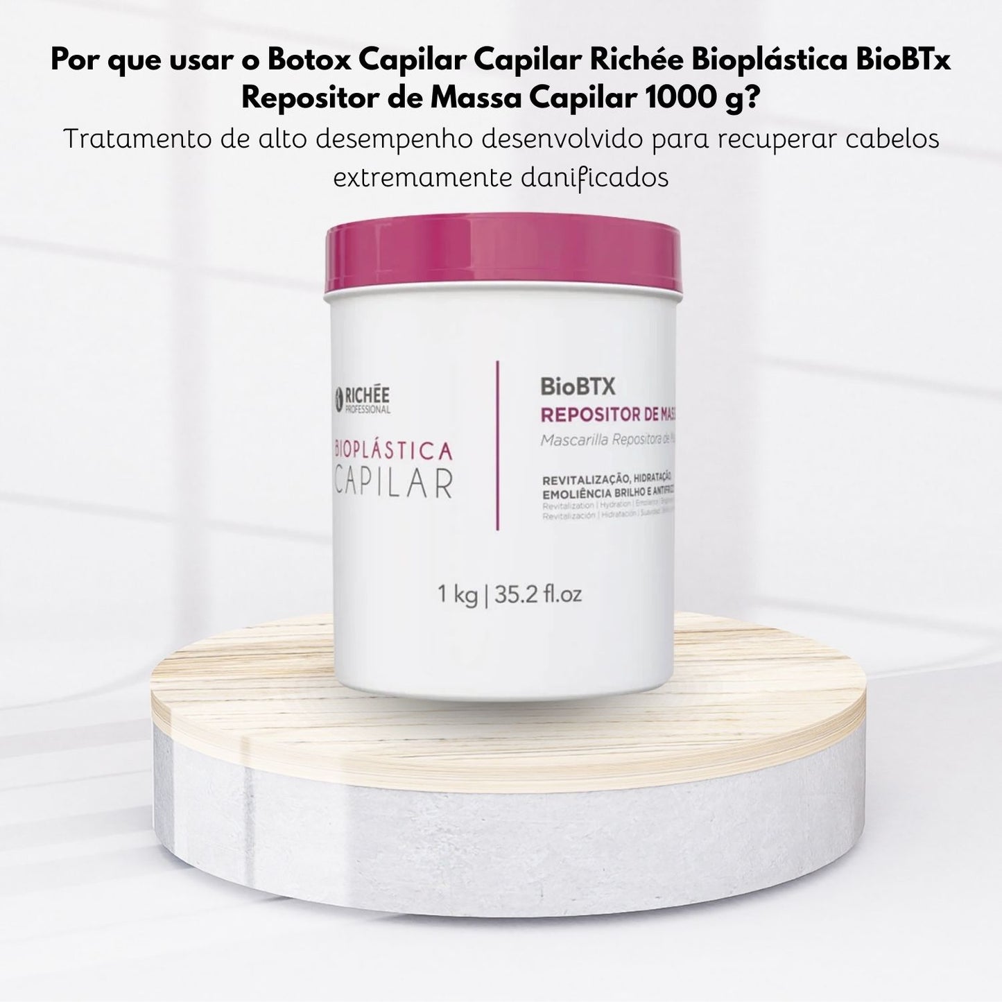 Botox Capilar Capilar Richée Bioplástica BioBTx Repositor de Massa Capilar 1000 g