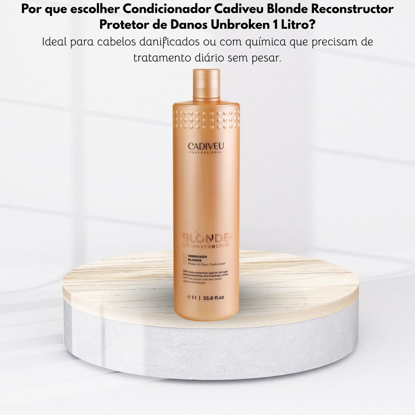 Condicionador Cadiveu Blonde Reconstructor Protetor de Danos Unbroken 1 Litro