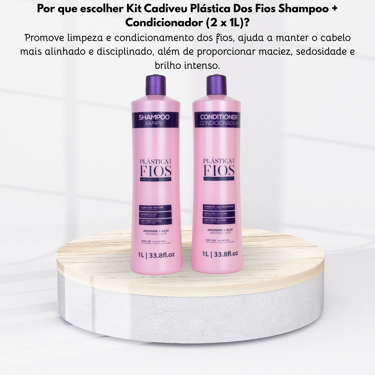 Kit Cadiveu Plástica Dos Fios Shampoo + Condicionador (2 x 1 Litros)