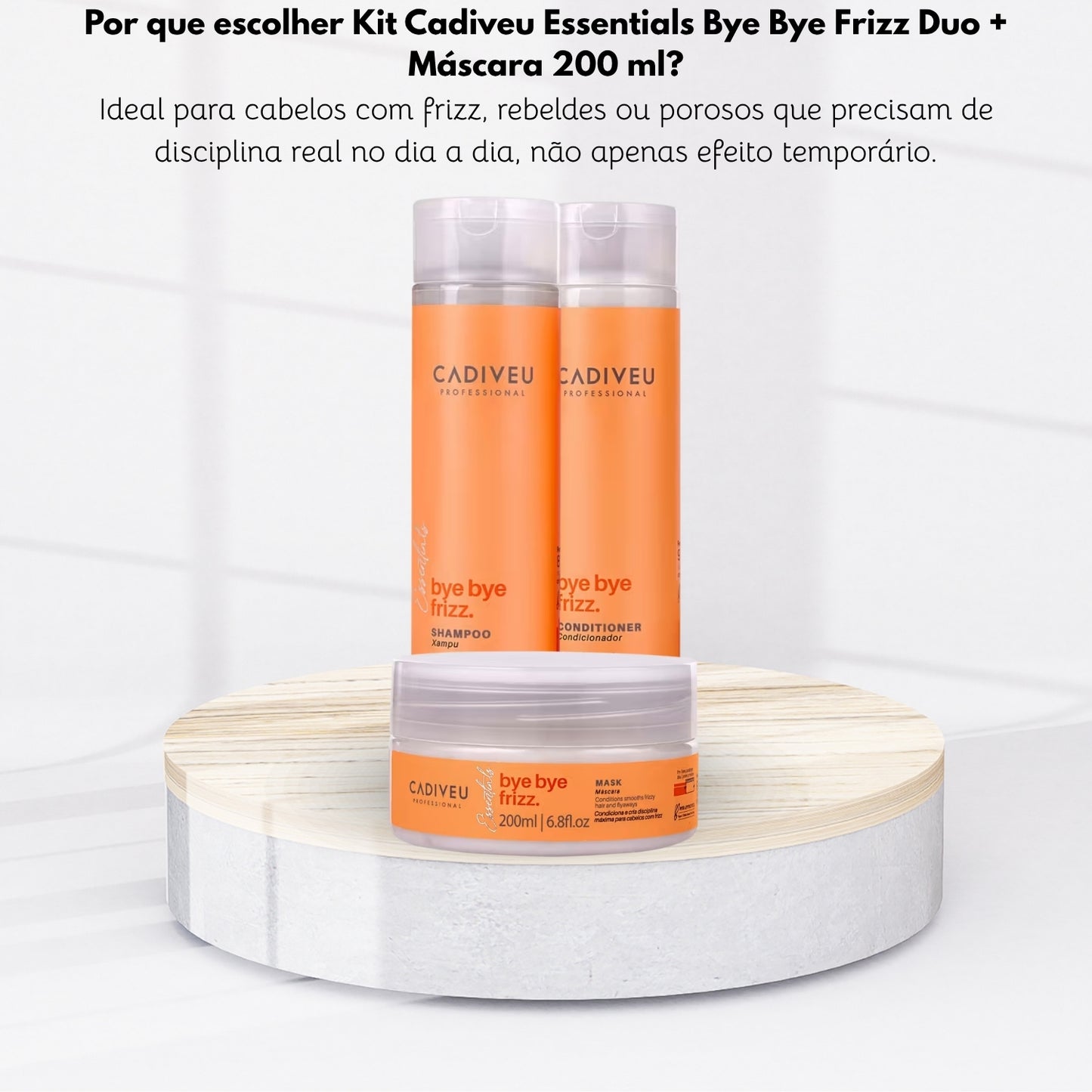 Kit Cadiveu Essentials Bye Bye Frizz Duo + Máscara 200 ml