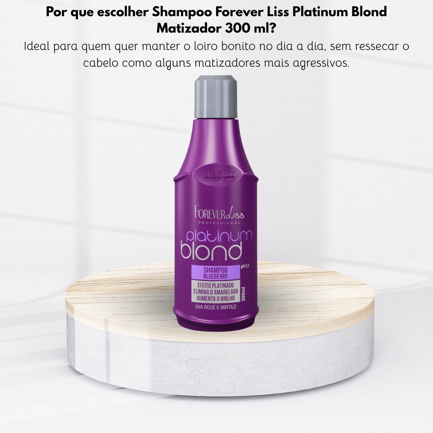 Shampoo Forever Liss Platinum Blond Matizador 300 ml