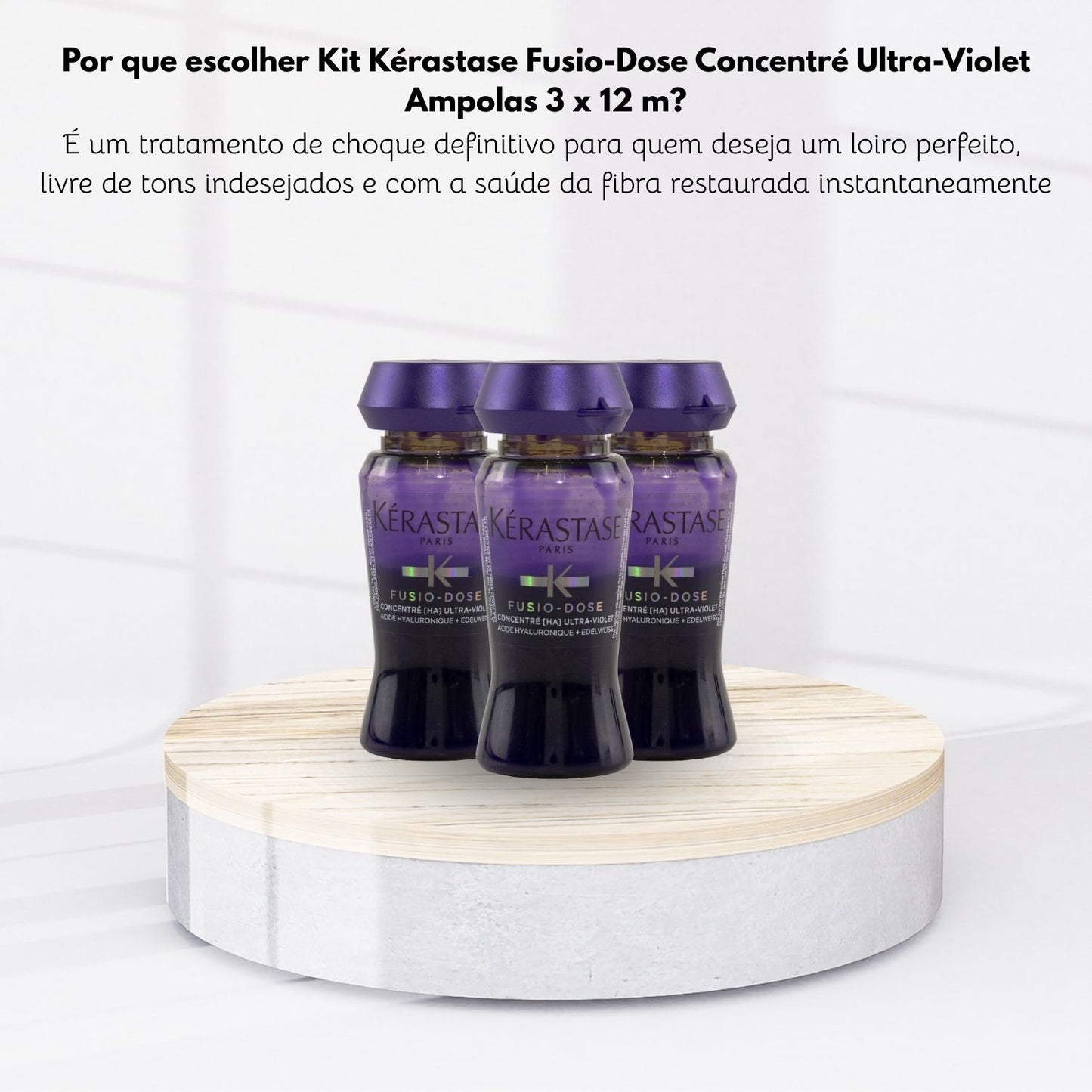 Kit Kérastase Fusio-Dose Concentré Ultra-Violet Ampolas 3 x 12 ml