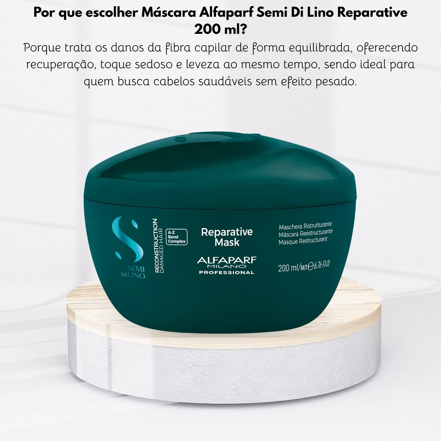 Máscara Alfaparf Semi Di Lino Reconstruction Reparative 200 ml