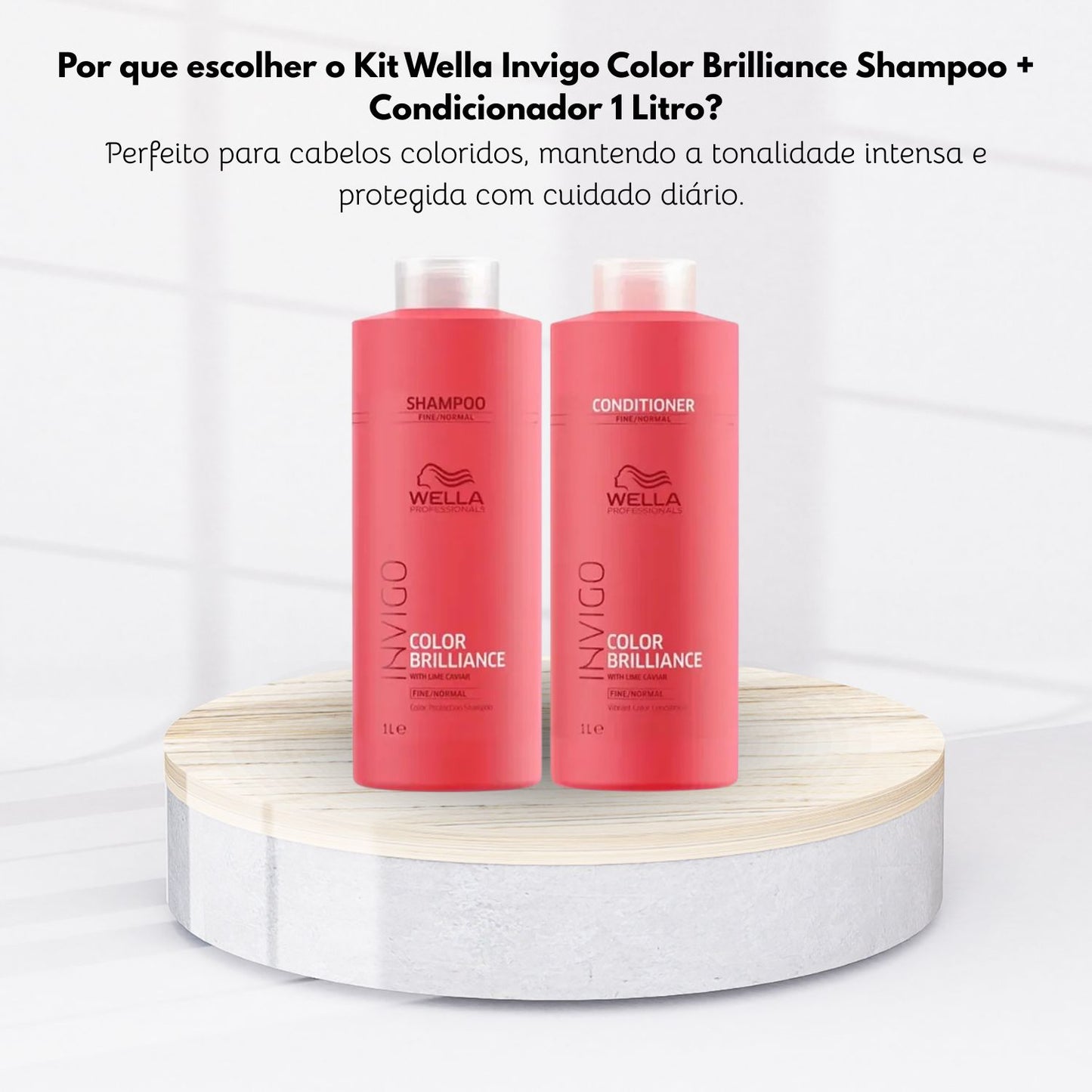 Kit Wella Invigo Color Brilliance Shampoo + Condicionador 1 Litro