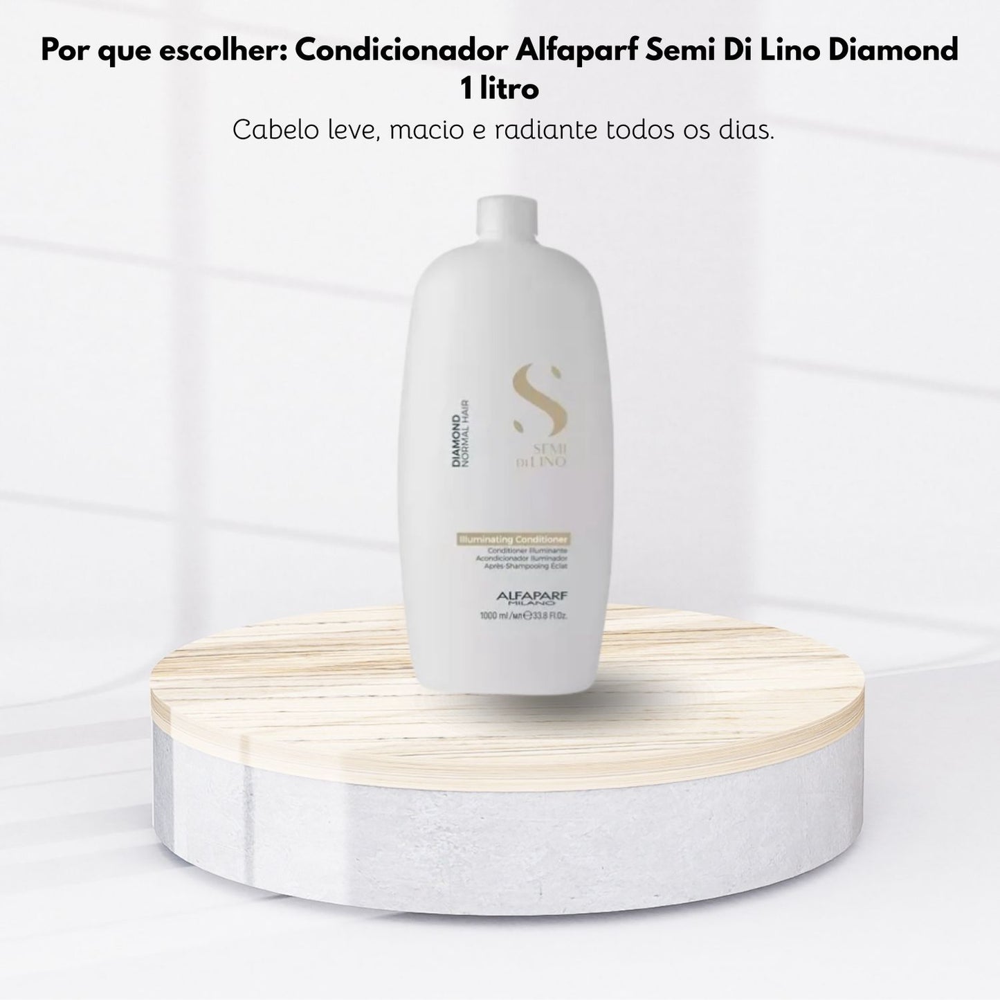 Kit Alfaparf Semi Di Lino Diamond Illuminating Shampoo 1 Litro + Condicionador 1 Litro