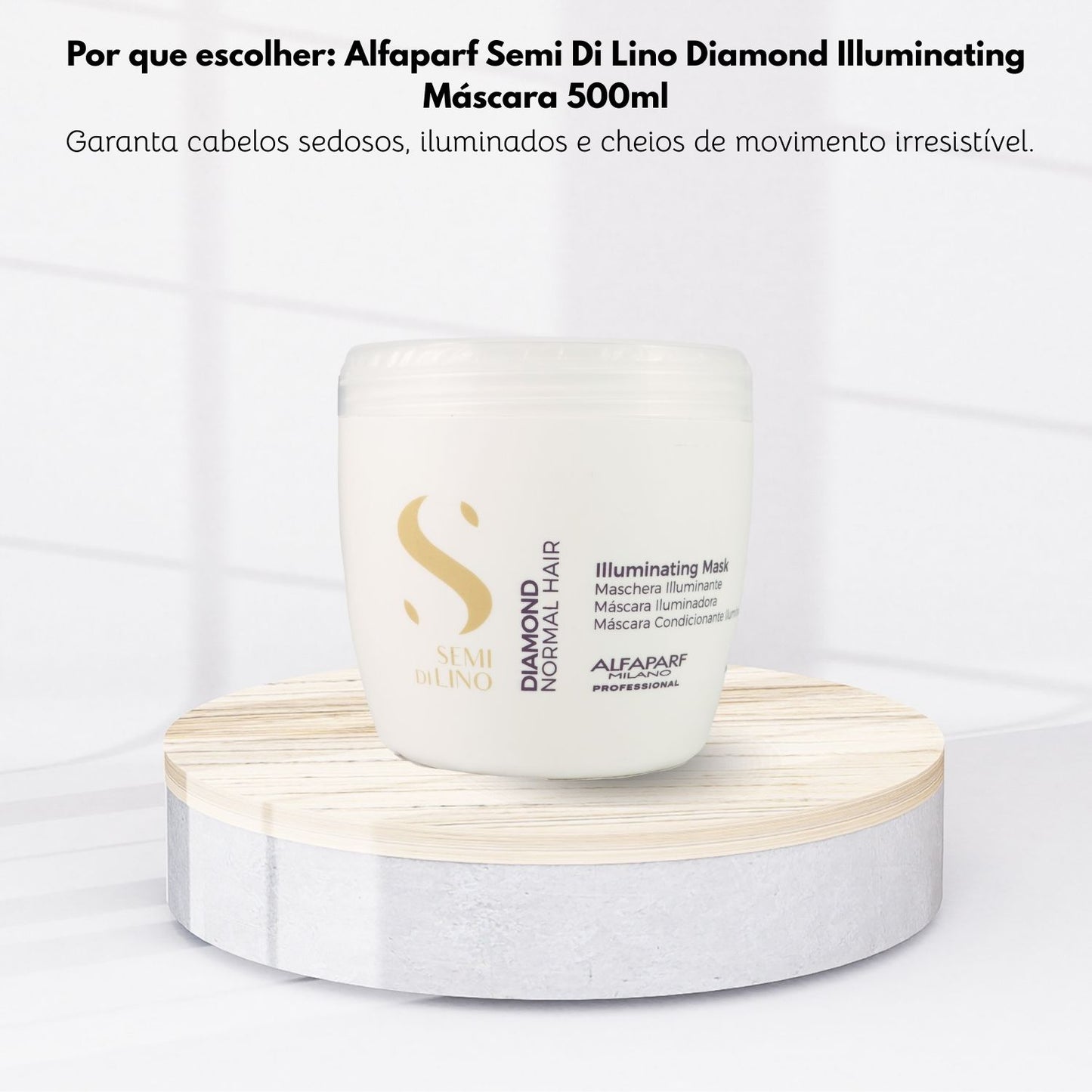 Kit Alfaparf Semi Di Lino Diamond Illuminating Shampoo 1 Litro + Máscara 500 ml