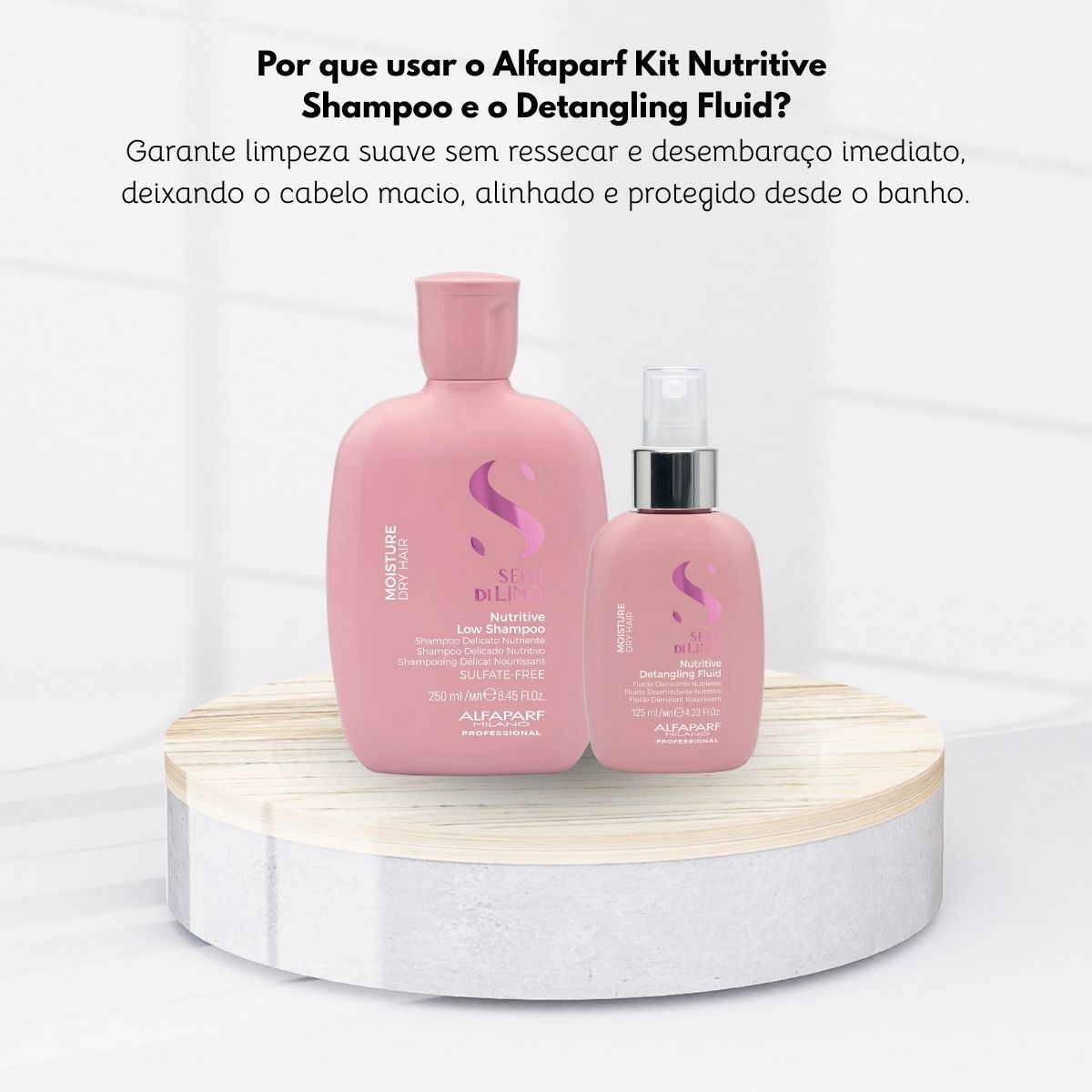 Kit Alfaparf Semi di Lino Moisture Nutritive Shampoo 250 ml + Leave-in 125 ml