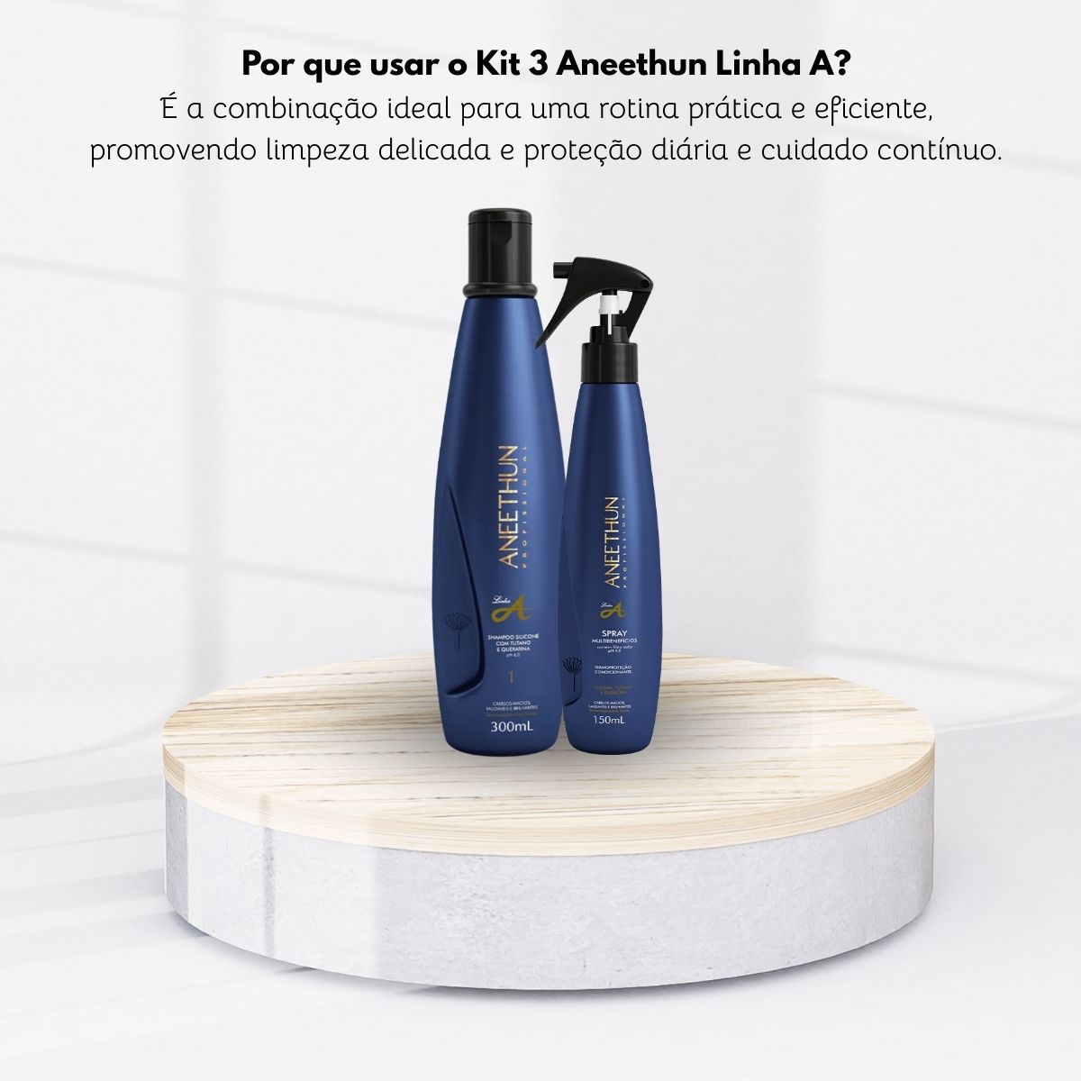 Kit Aneethun Linha A Shampoo 300 ml + Spray 150 ml