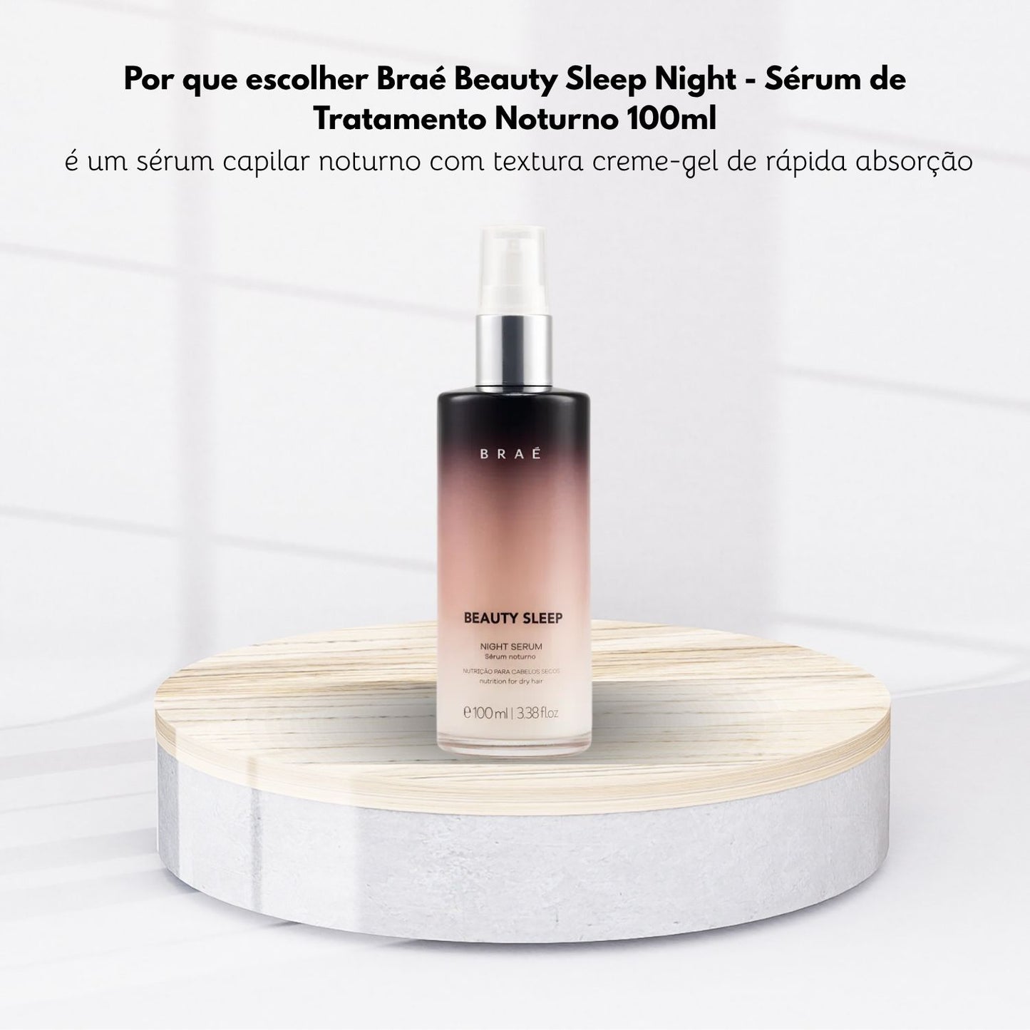 Serum Braé Beauty Sleep Night de Tratamento Noturno Oleo Reparador de Pontas 100 ml