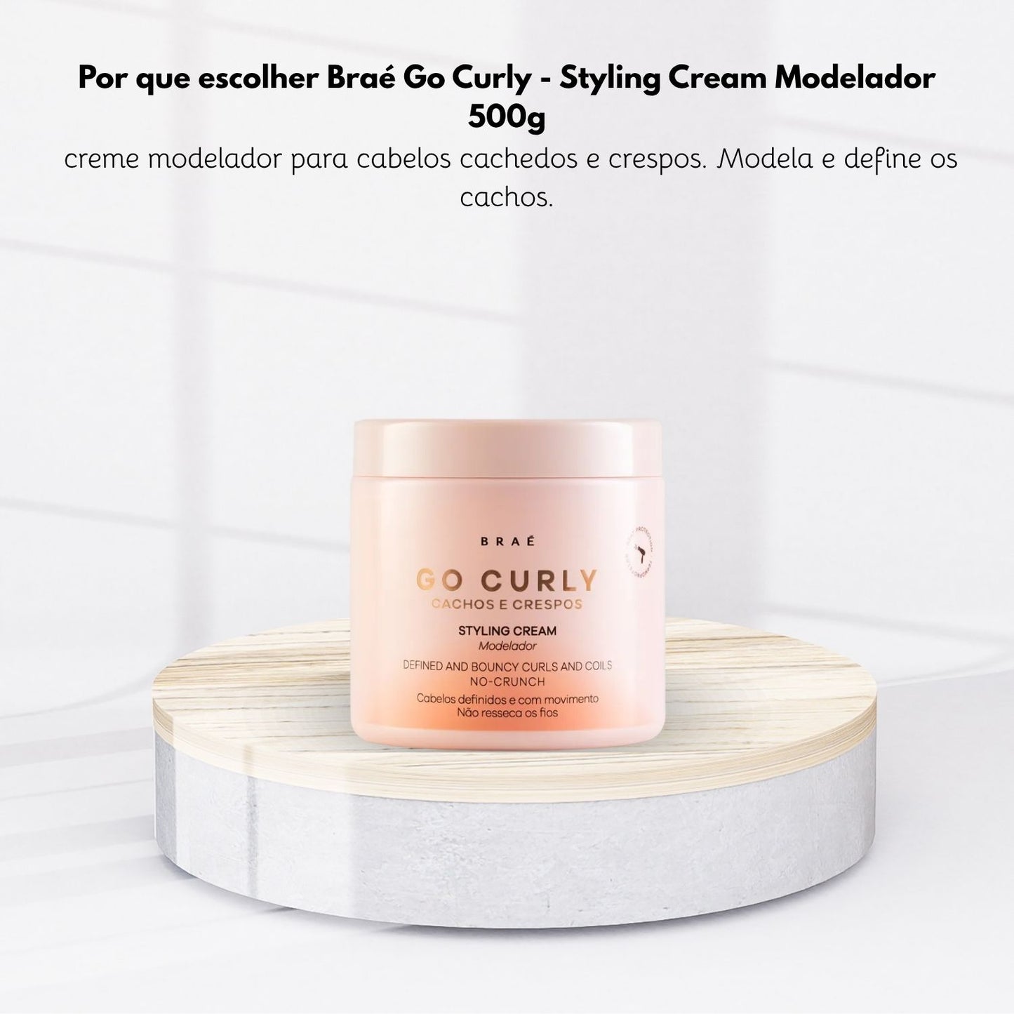 Braé Go Curly Styling Cream Modelador 500 g