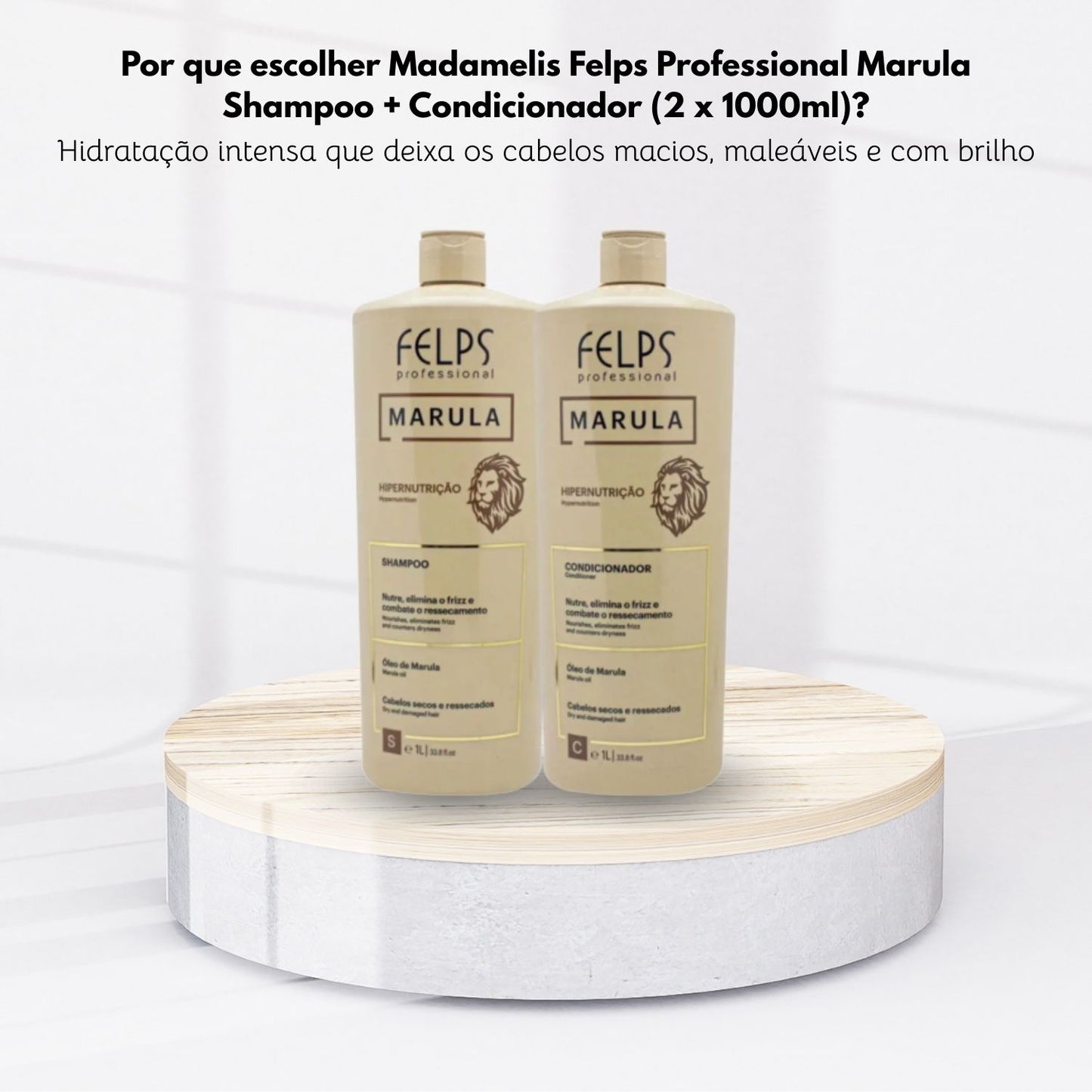 Kit Felps Marula Shampoo + Condicionador (2 x 1 Litro)