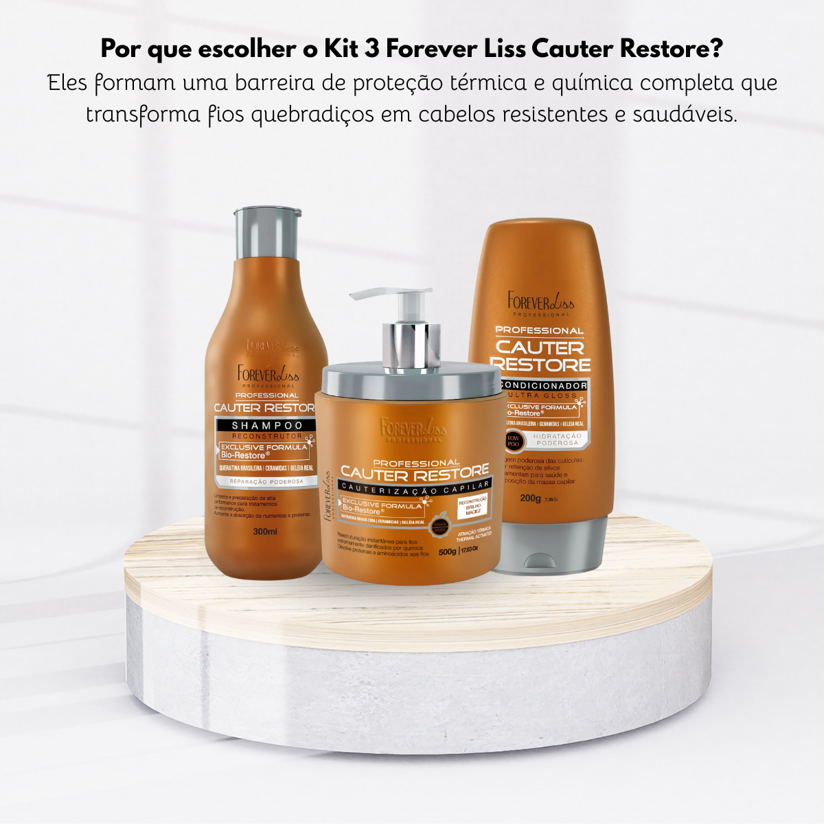 Kit Forever Liss Cauter Restore Completo