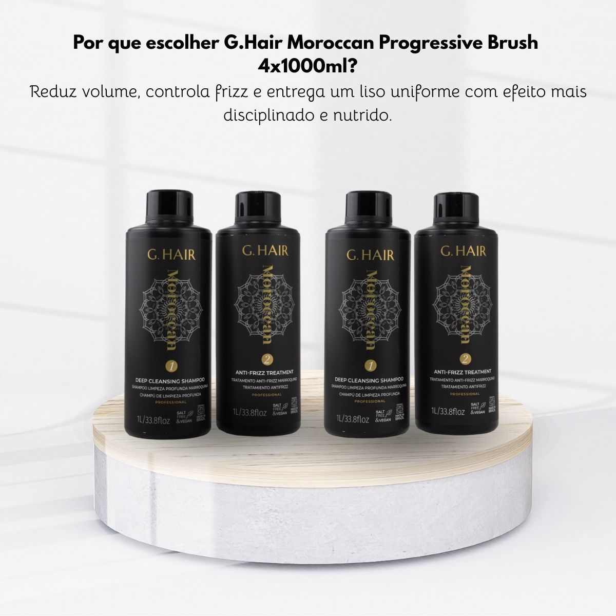 Kit G.Hair Escova Progressiva Marroquina 2 (2 x 1 Litro)
