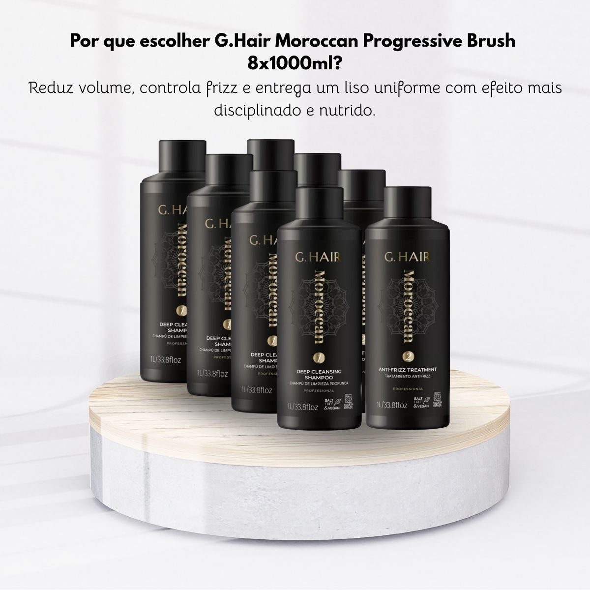 Kit G.Hair Escova Progressiva Marroquina 4 (2 x 1 Litro)