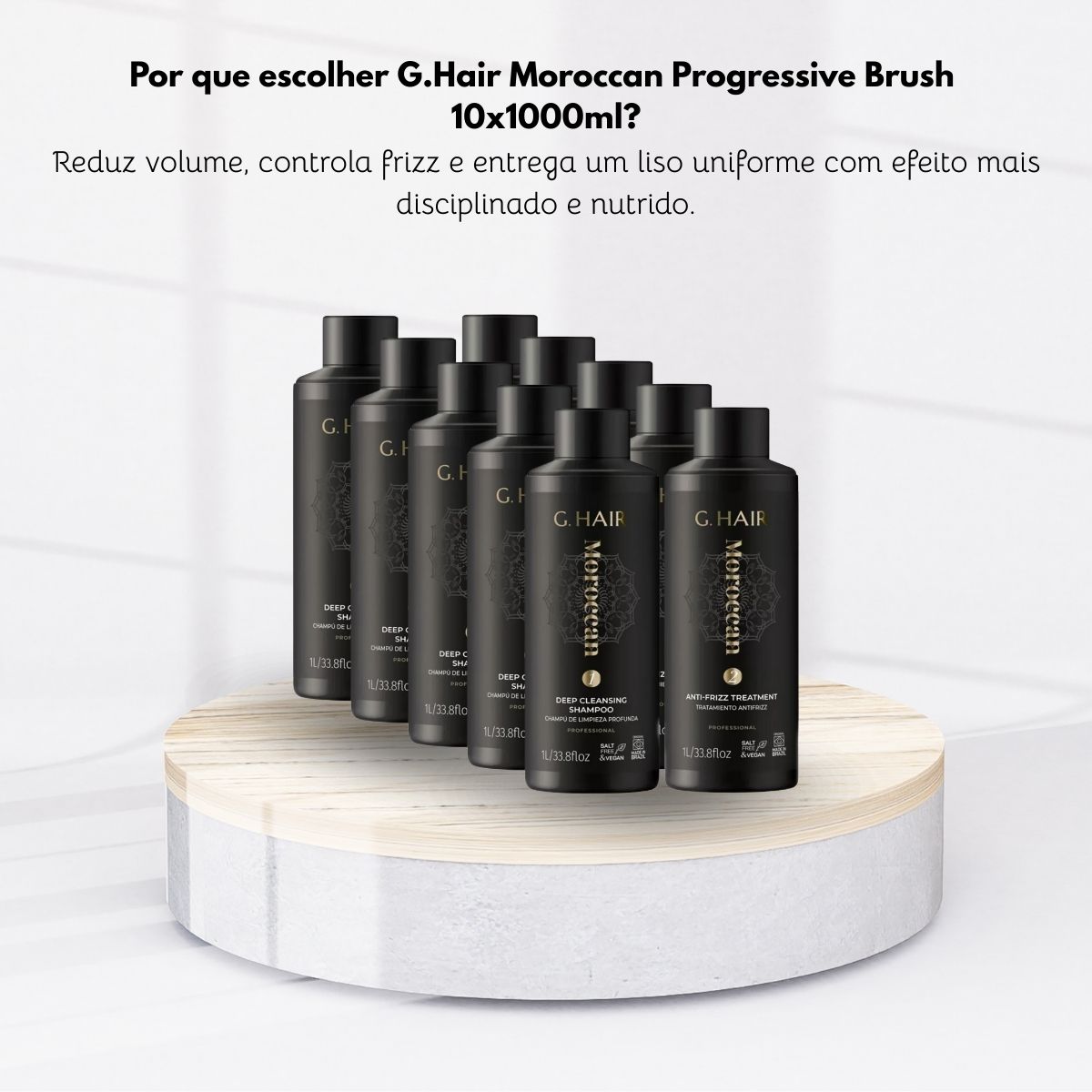 Kit G.Hair Escova Progressiva Marroquina 5 (2 x 1 Litro)