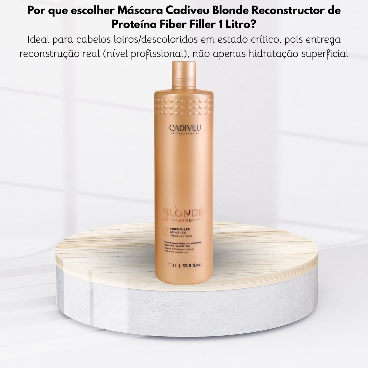 Máscara Cadiveu Blonde Reconstructor de Proteína Fiber Filler 1 Litro