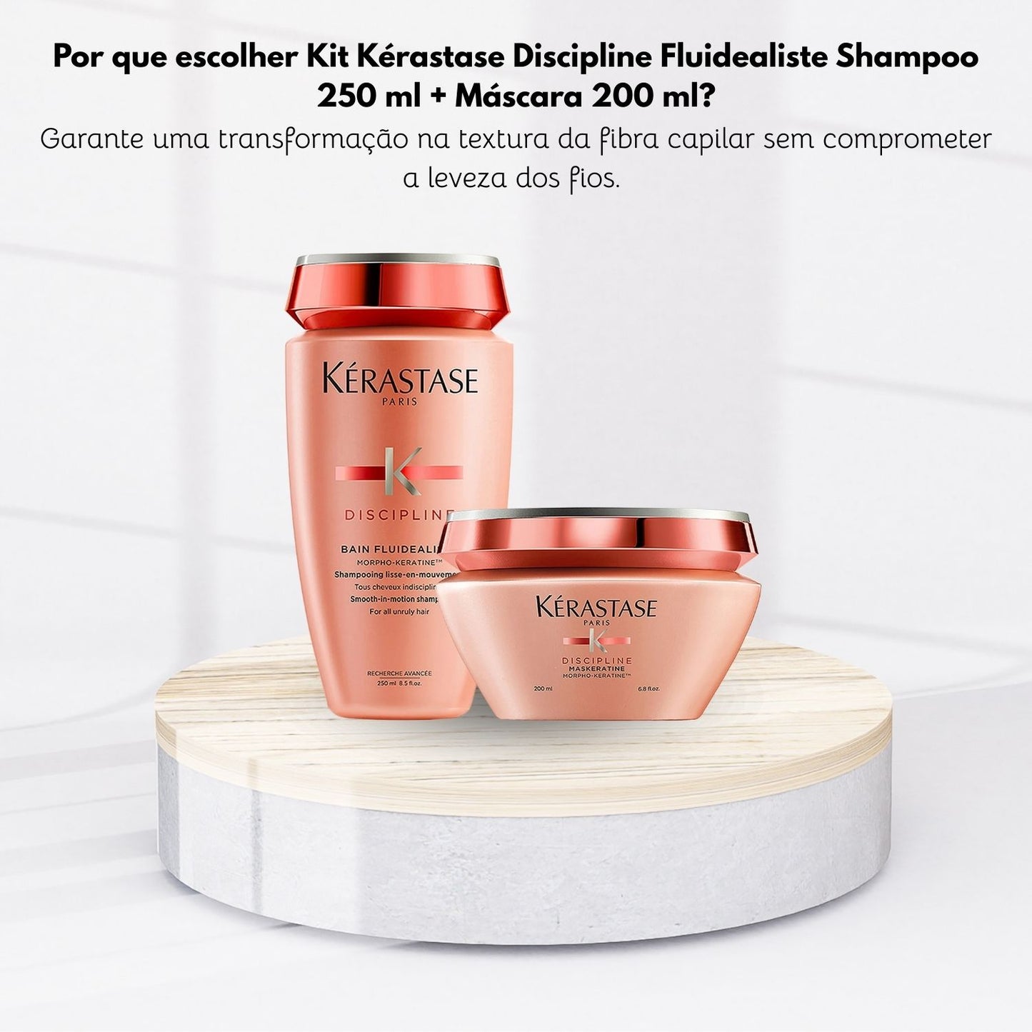 Kit Kérastase Discipline Fluidealiste Shampoo 250 ml + Máscara 200 ml