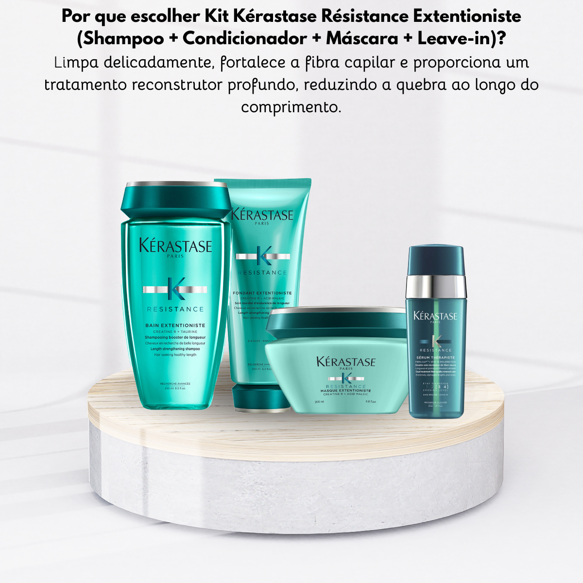 Kit Kérastase Résistance Extentioniste (Shampoo + Condicionador + Máscara + Sérum)