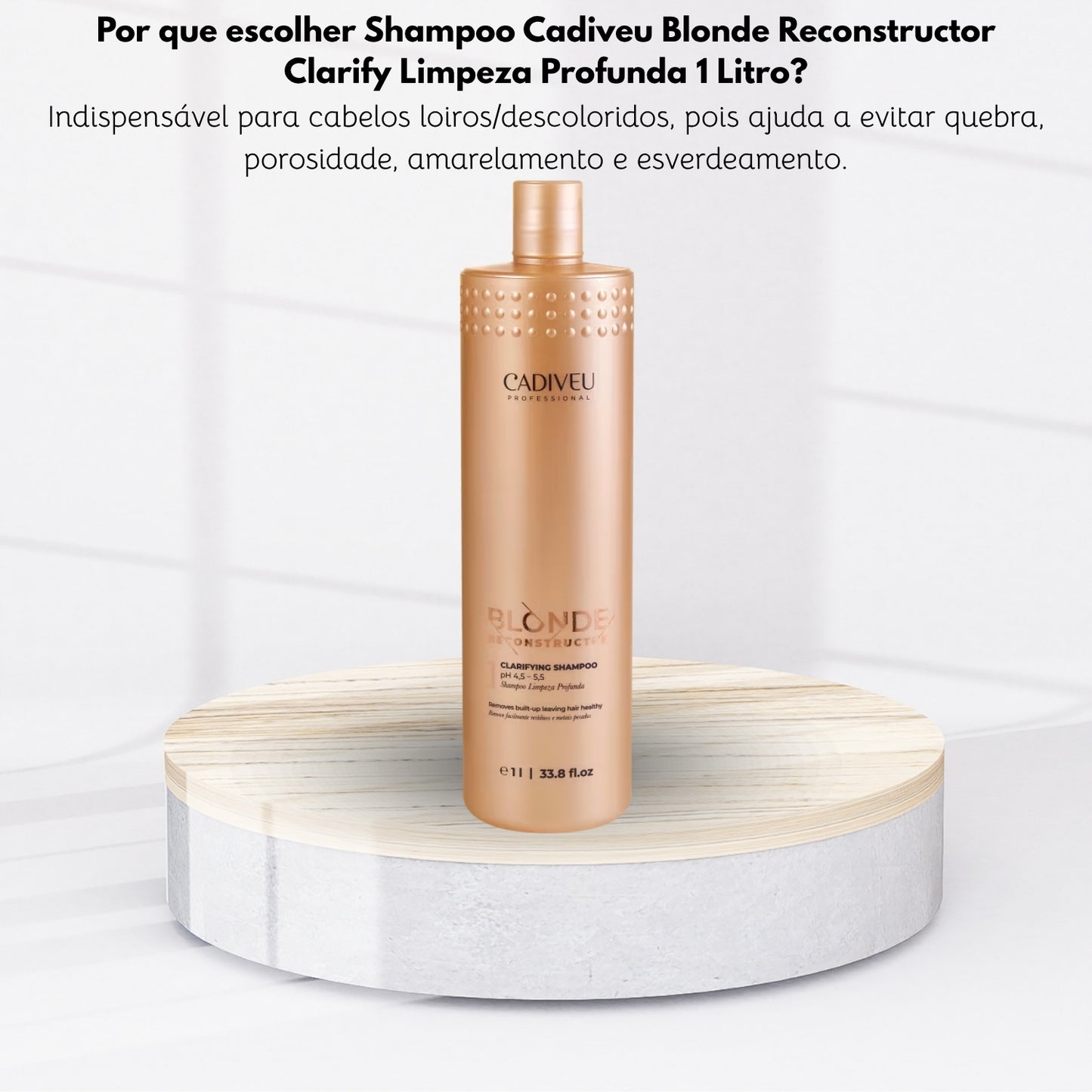 Shampoo Cadiveu Blonde Reconstructor Clarify Limpeza Profunda 1 Litro
