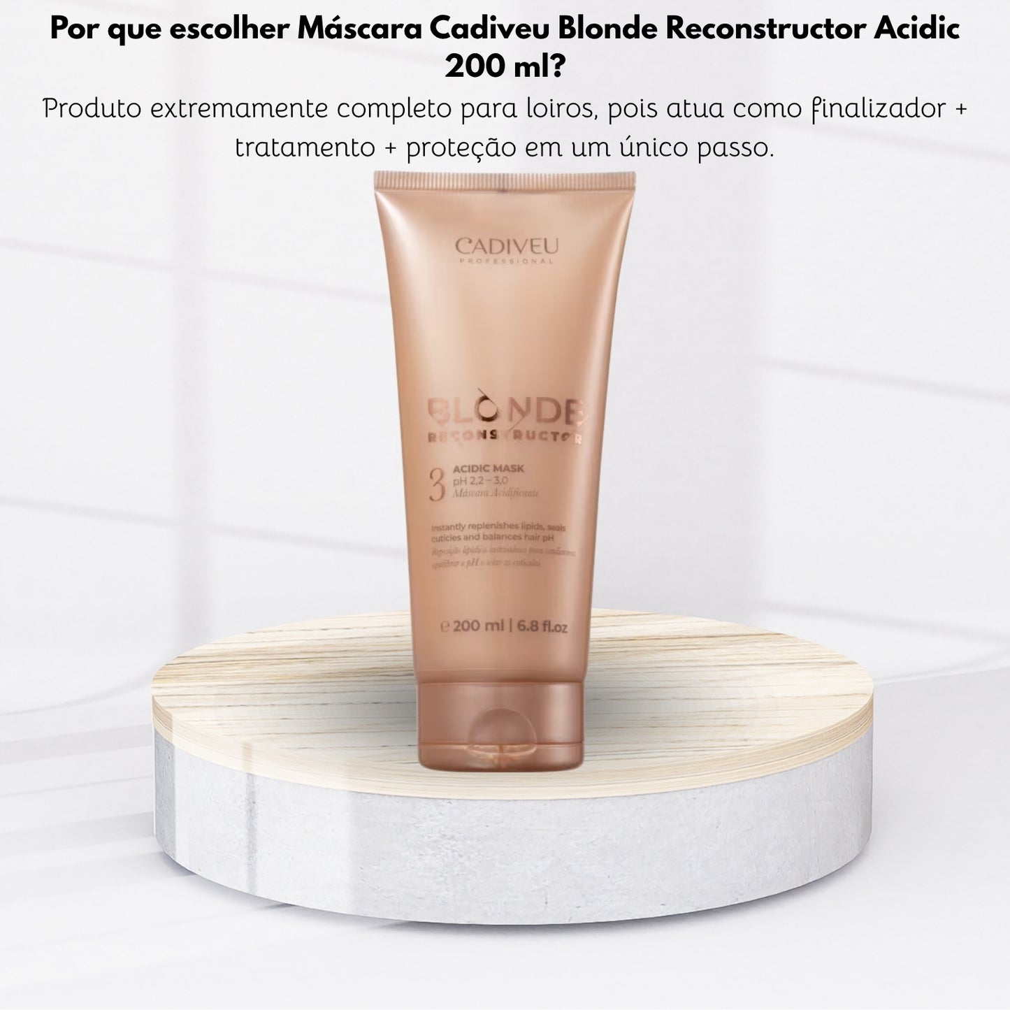 Máscara Cadiveu Blonde Reconstructor Acidic 200 ml
