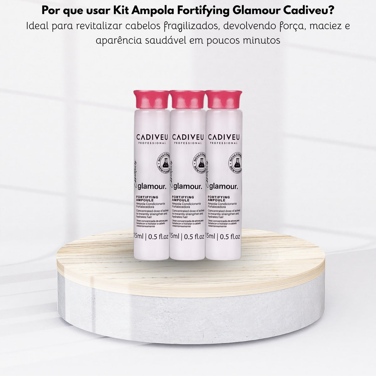 Kit Cadiveu Glamour Essentials Ampola Capilar 3 x 15 ml