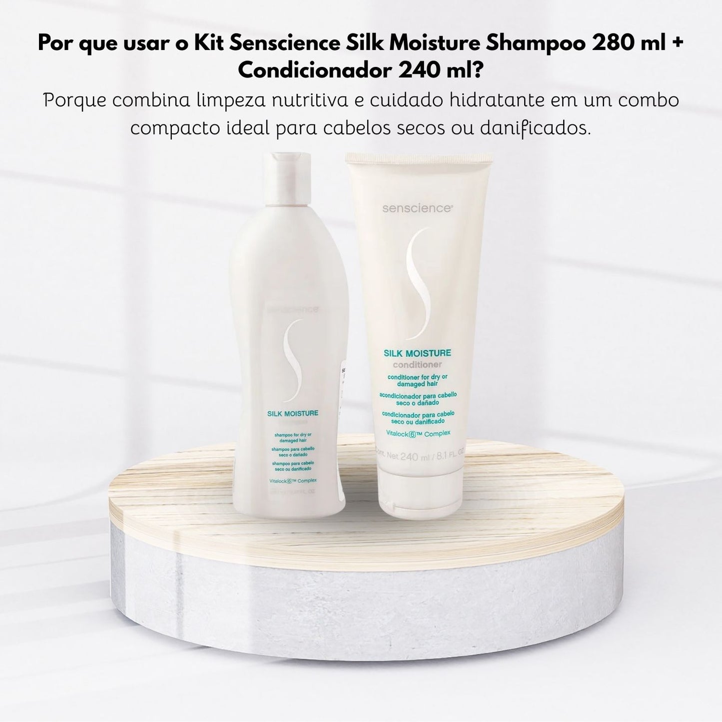 Kit Senscience Silk Moisture Shampoo 280 ml + Condicionador 240 ml