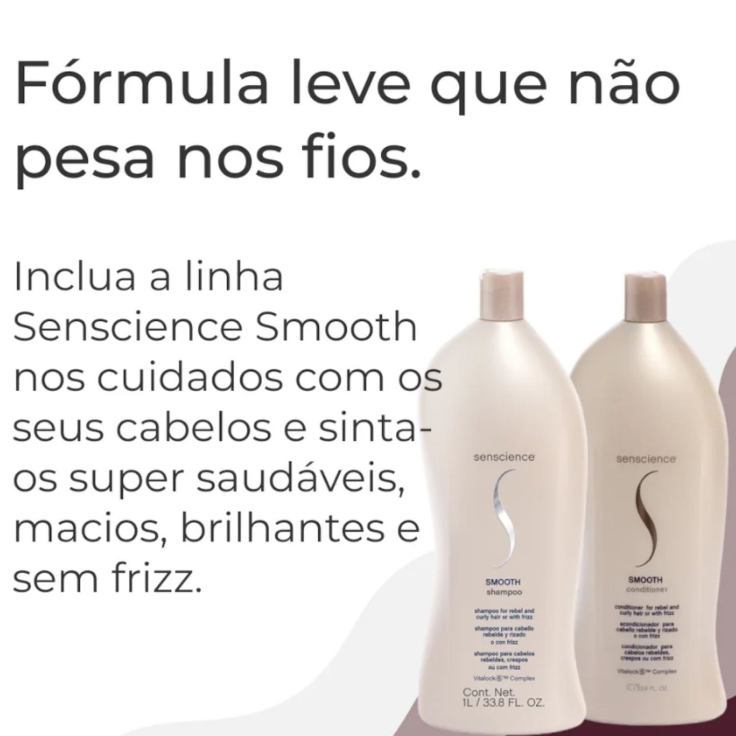 Kit Senscience Smooth Shampoo + Condicionador 1 Litro