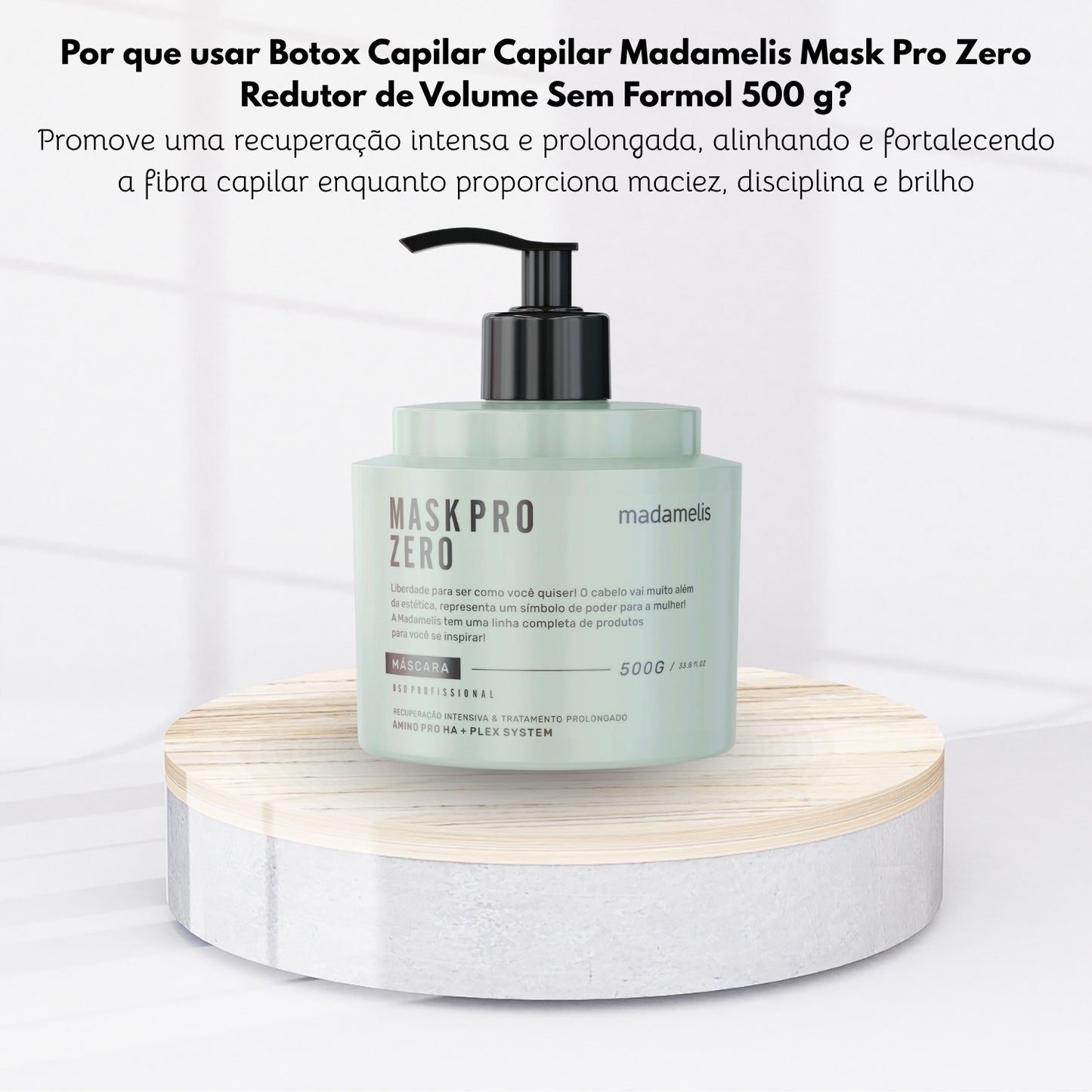 Botox Capilar Capilar Madamelis Mask Pro Zero Redutor de Volume Sem Formol 500 g