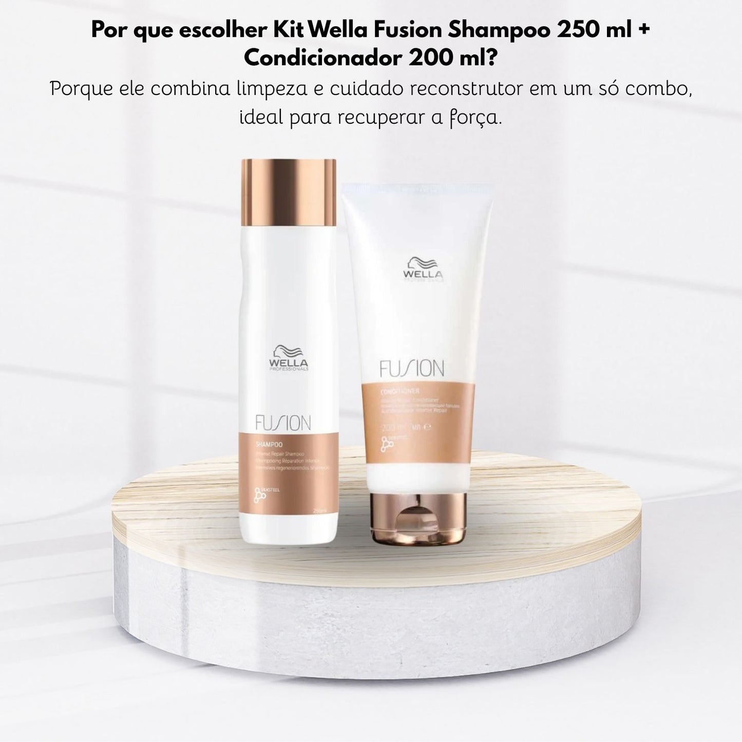 Kit Wella Fusion Shampoo 250 ml + Condicionador 200 ml